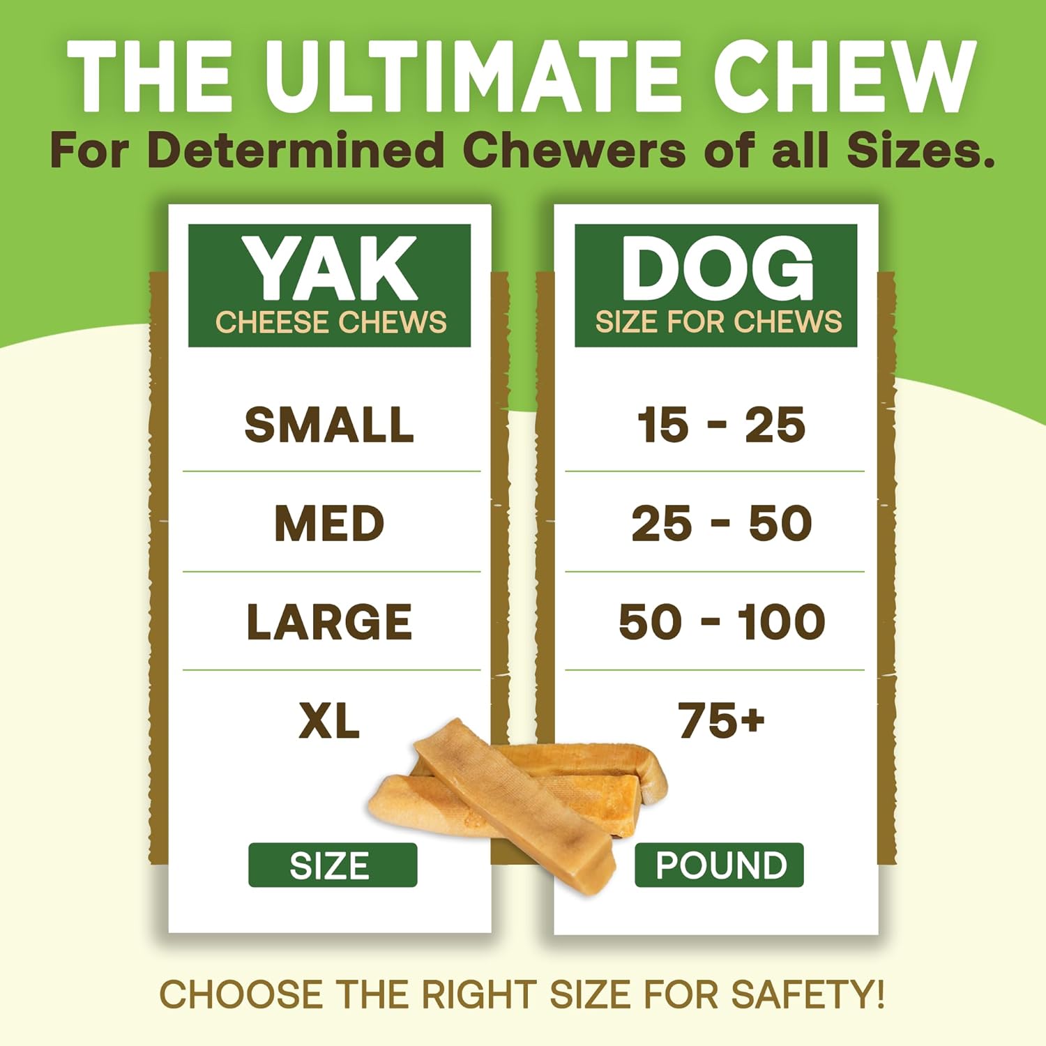 EcoKind Premium Gold Yak Cheese Himalayan Dog Chews for Large Breed, Aggressive Chewers, Natural, High Protein, 4 Chews (1 lb)
