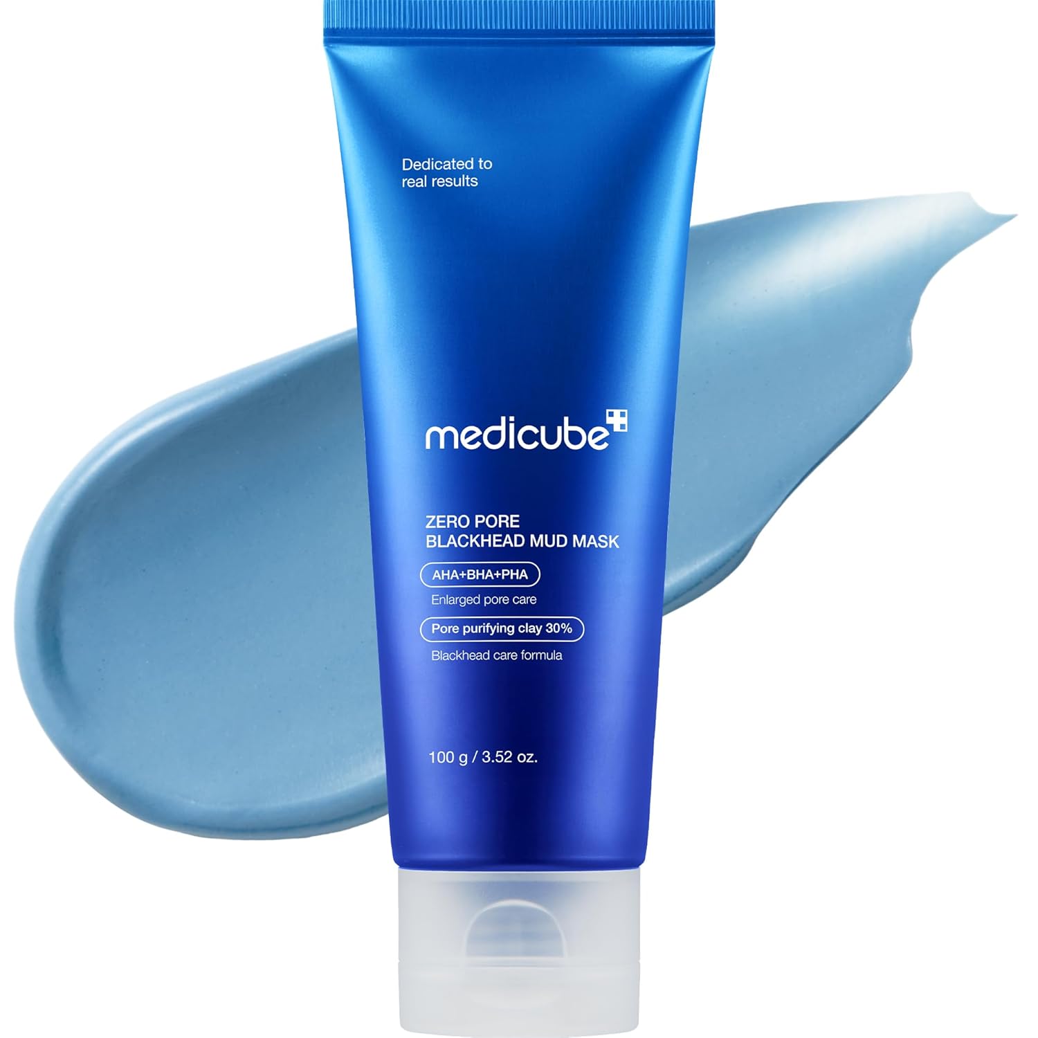 Medicube Zero Pore Blackhead Mud Facial Mask, Korean, AHA, BHA, PHA, 3-minute quick dry formula, 3.52 oz, blackhead removal, pore tightening