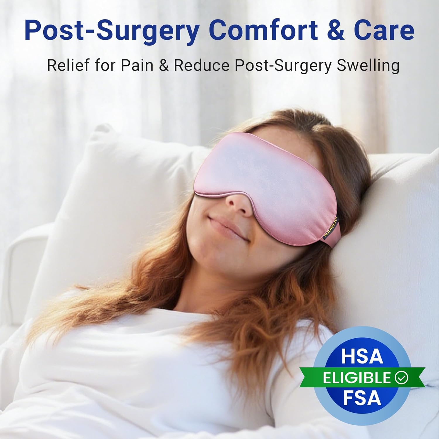 Cooling Eye Mask for Puffy Eyes - Relaxing Gift for Women with Migraine Relief