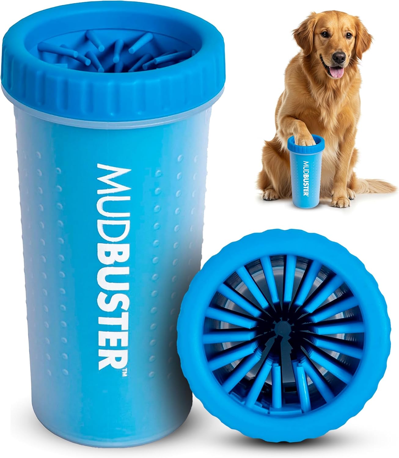 Dexas MudBuster Portable Dog Paw Washer in Large, Matte Black, Special Edition for Easy Cleaning
