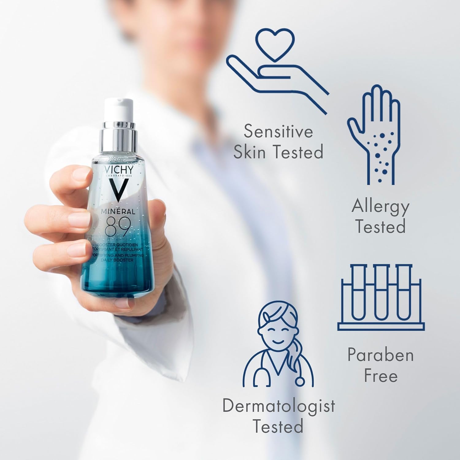 vichy mineral 89 booster 50ml pure hyaluronic acid serum with volcanic mineral water for skin hydration repair