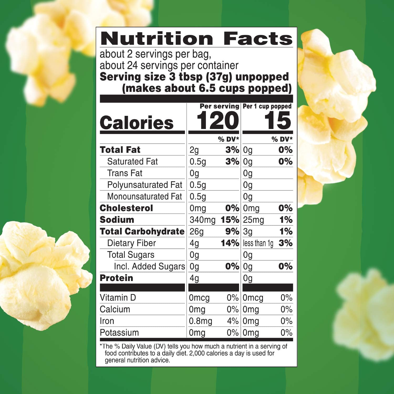 Orville Redenbacher's Microwave SmartPop! Butter Flavor, 4g Fiber, 94% Fat-Free, 12-Count 2.69 oz. Bags