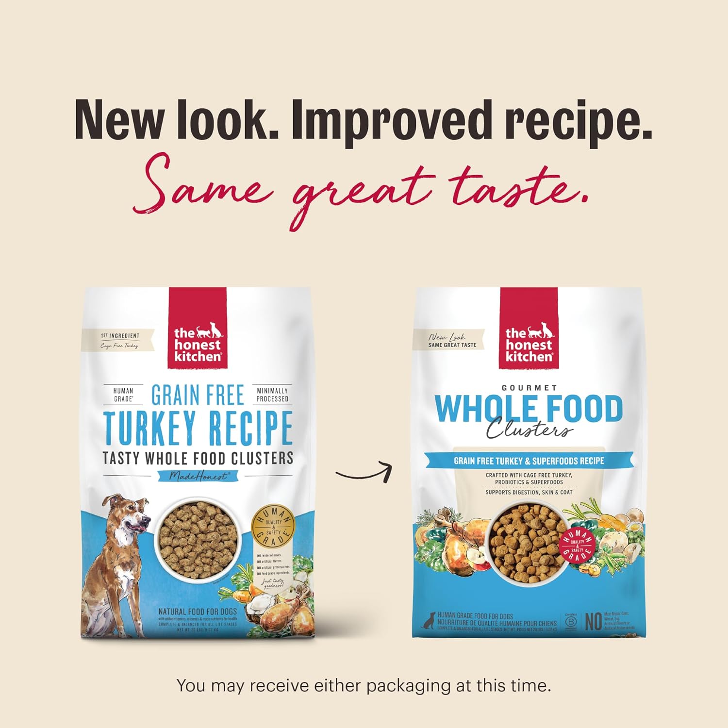 honest kitchen whole food clusters grain free turkey dry dog food 20 lb bag
