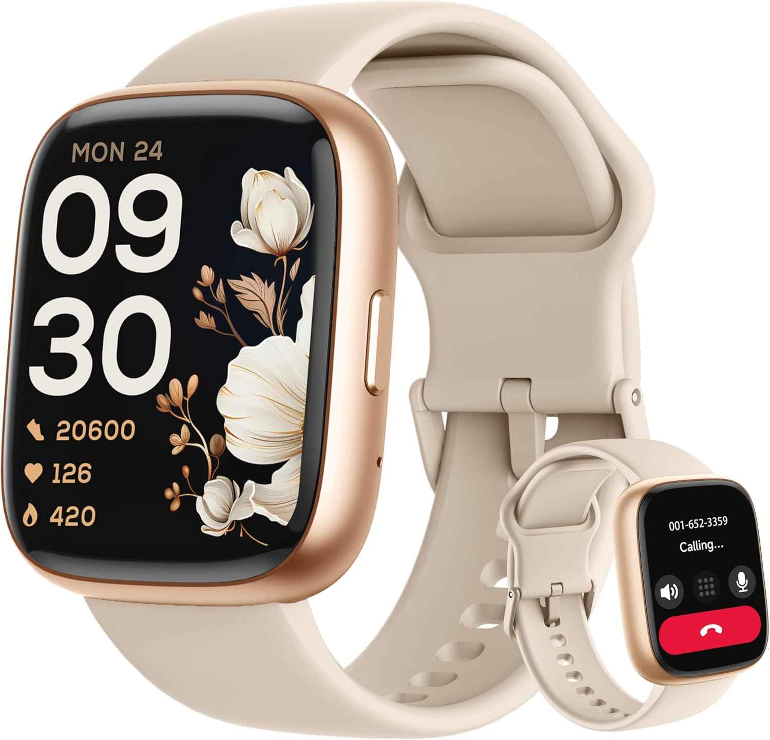 LODIMEKE Smart Watch, Alexa Built-in, Answer/Make Calls 44mm Smartwatch Women Men, 1.83" Sports Watch IP68 Waterproof, Heart Rate SpO2 Sleep Stress Monitor, Step Counter Watch for Android & iOS Phone