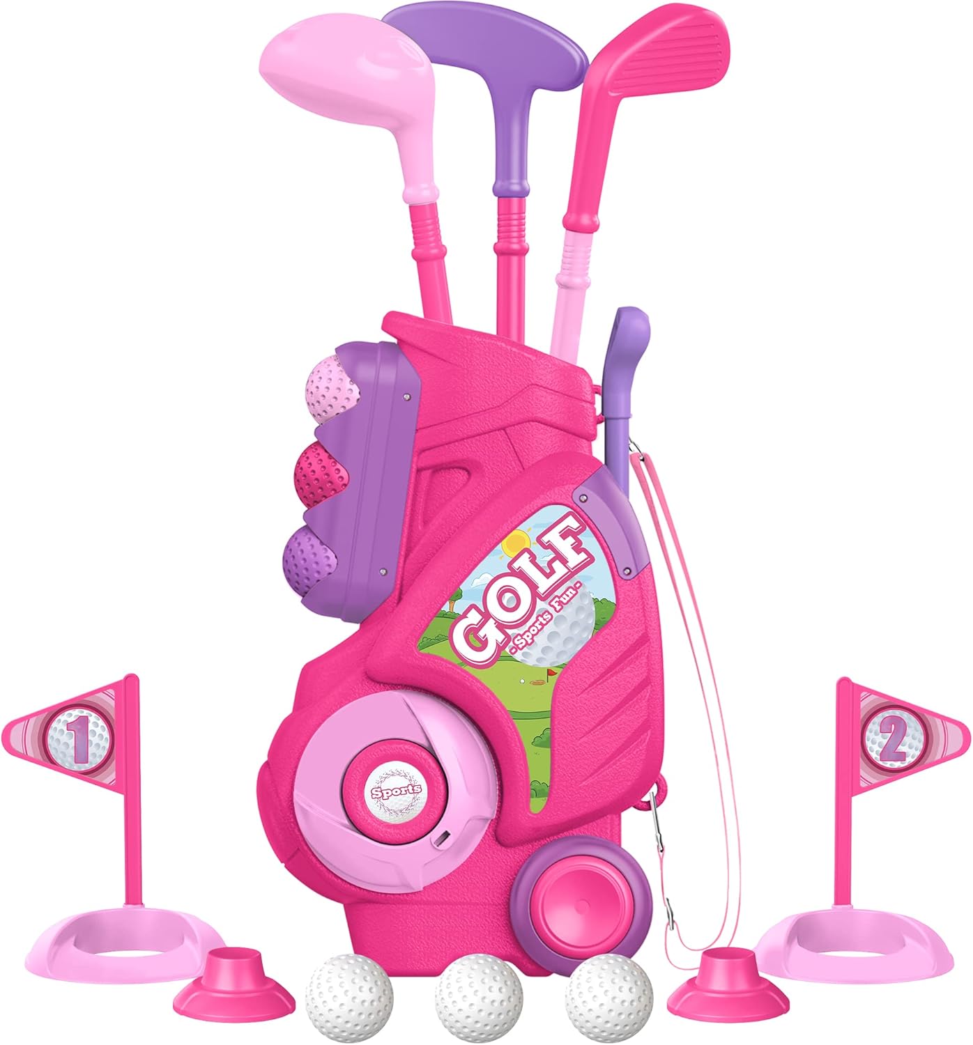 liberry-toddler-golf-set-upgraded-kids-golf-cart-unique-shoulder-strap-design-indoor-outdoor-golf-toys