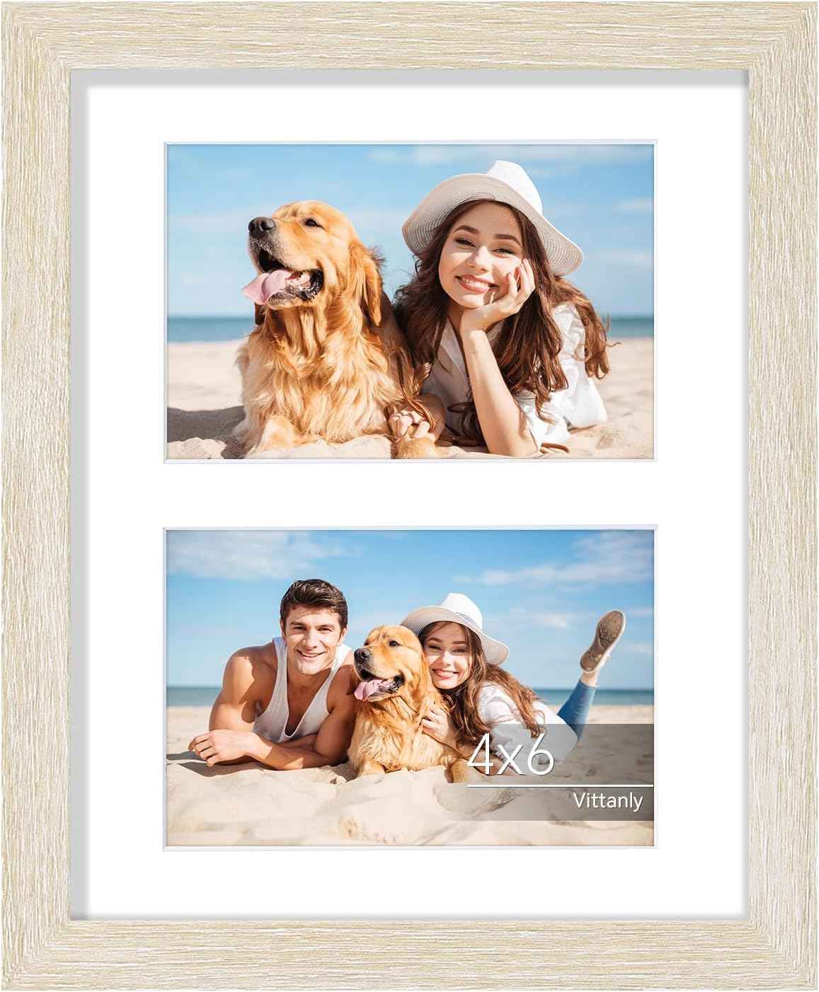 Vittanly 11x14 Collage Picture Frame, Displays 5Pcs 4x6 Pictures with Mat or 1Pcs 11x14 without Mat for Wall Mounting, Picture Frames Collage Wall Decor in Black, 1 Pack
