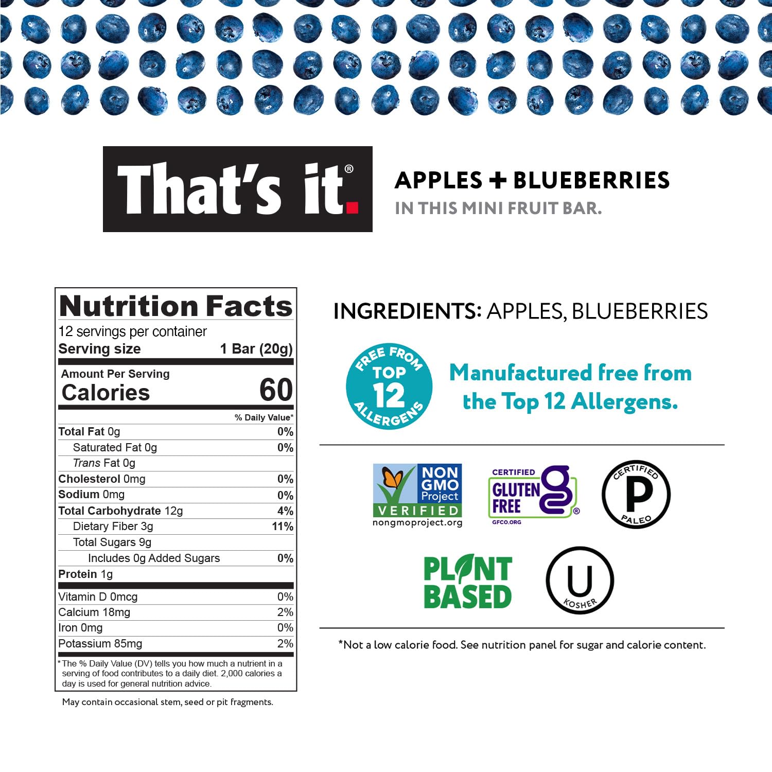 That's it. Mini fruit bars gift pouch, 36 count, variety pack, no sugar added, plant-based, vegan & gluten-free