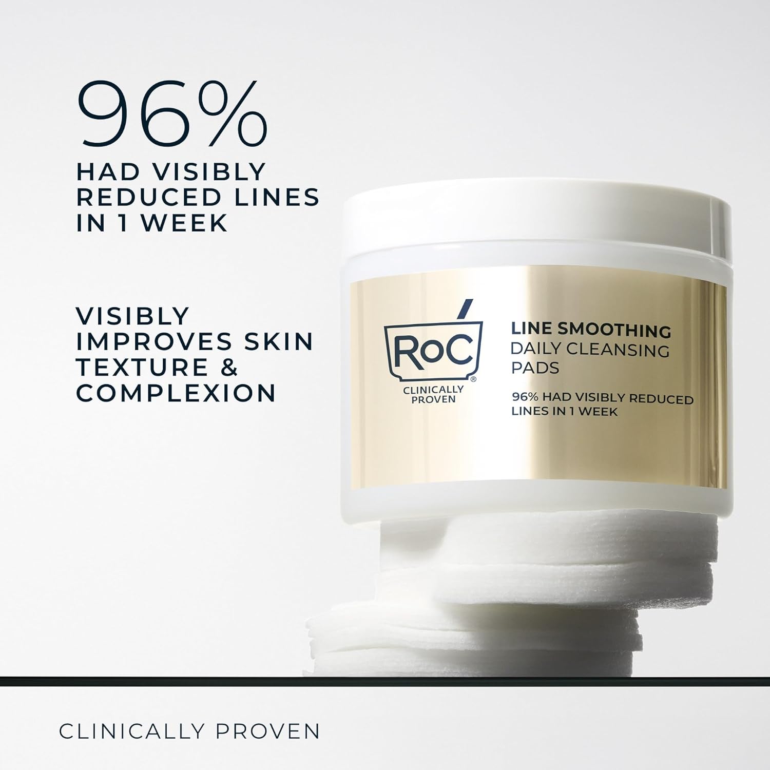 roc hypoallergenic exfoliating makeup remover pads 28 count