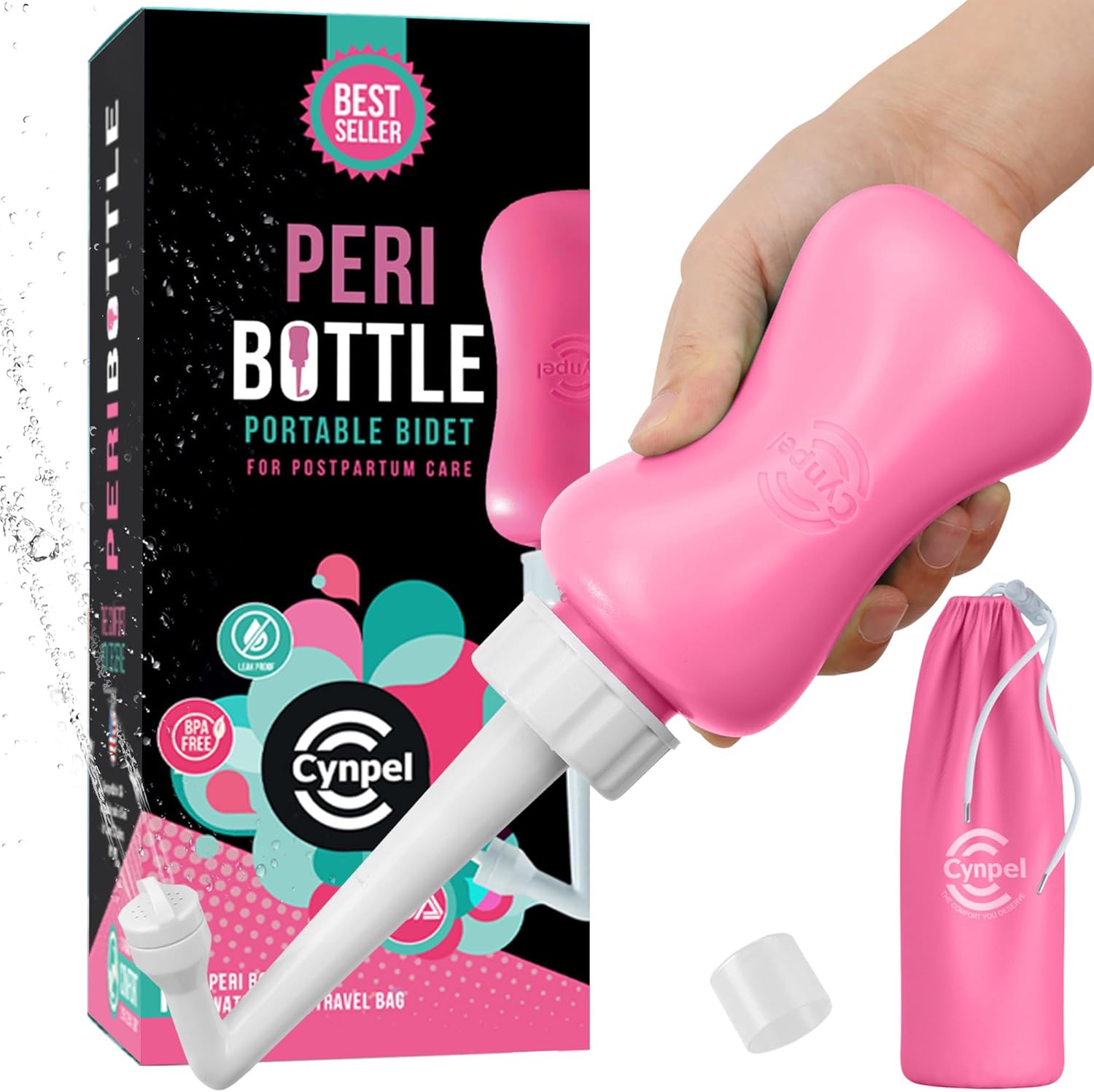 Peri Bottle - Portable Postpartum Bidet for Women and Men - Sensitive Perineal Care on-the-go