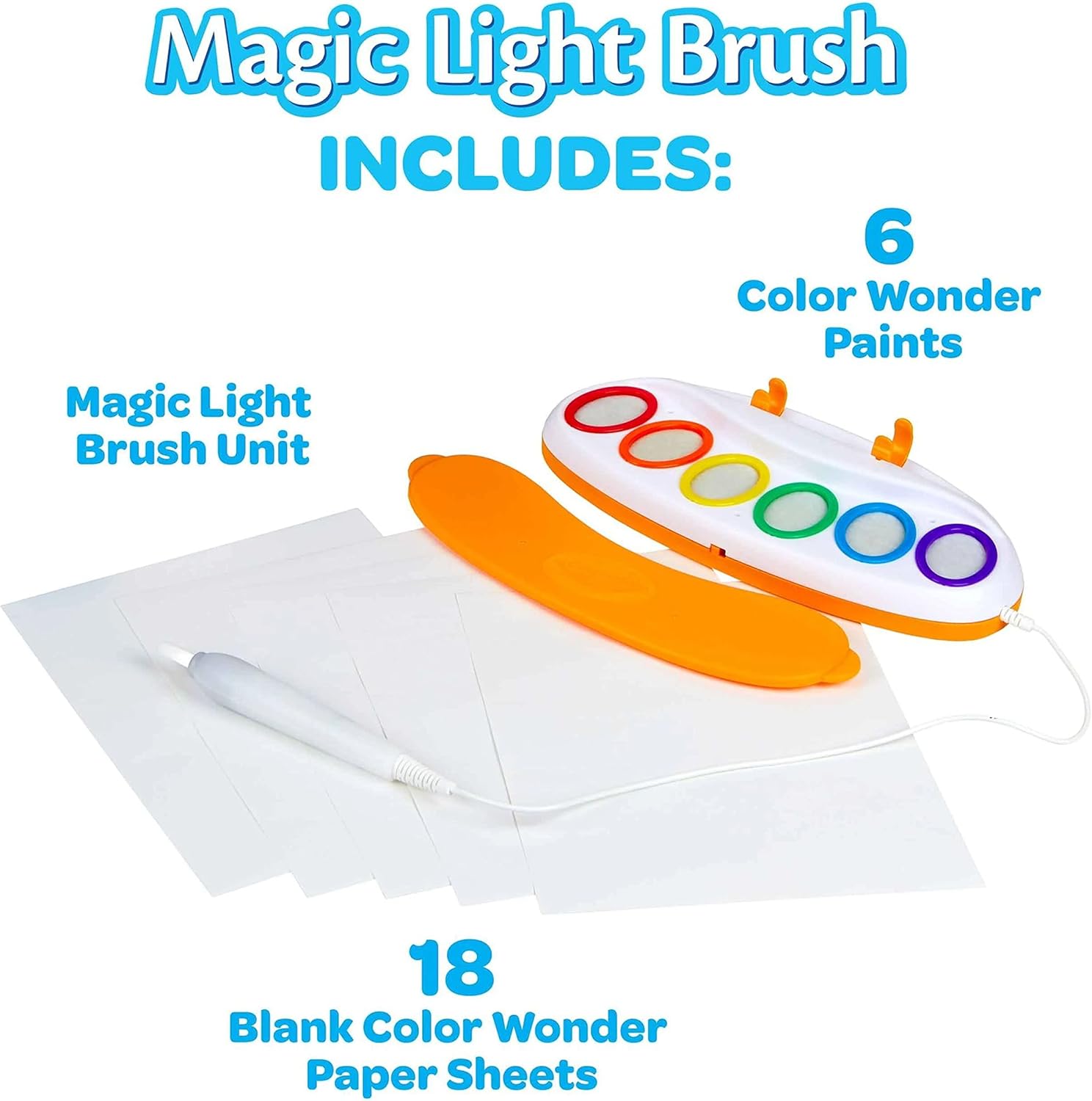 Crayola Color Wonder Magic Light Brush, Mess Free Painting Station for Kids, Gift for Kids, Learning Toddler Activity Toy, Ages 3+