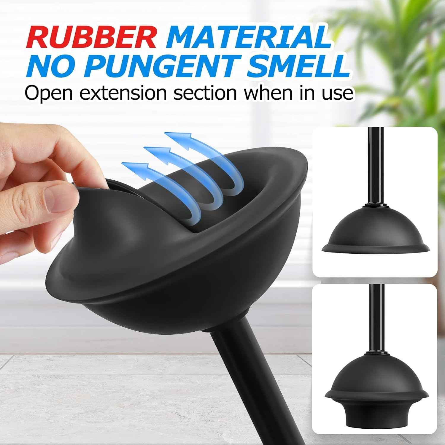2 in 1 Toilet Plunger and Brush Set，Extended Handle Plunger，Toilet Bowl Brush Plunger Set, Bathroom Cleaning Tools ，Toilet Brush Plunger Combo，Cleaning Brush，Bathroom Cleaning Supplies