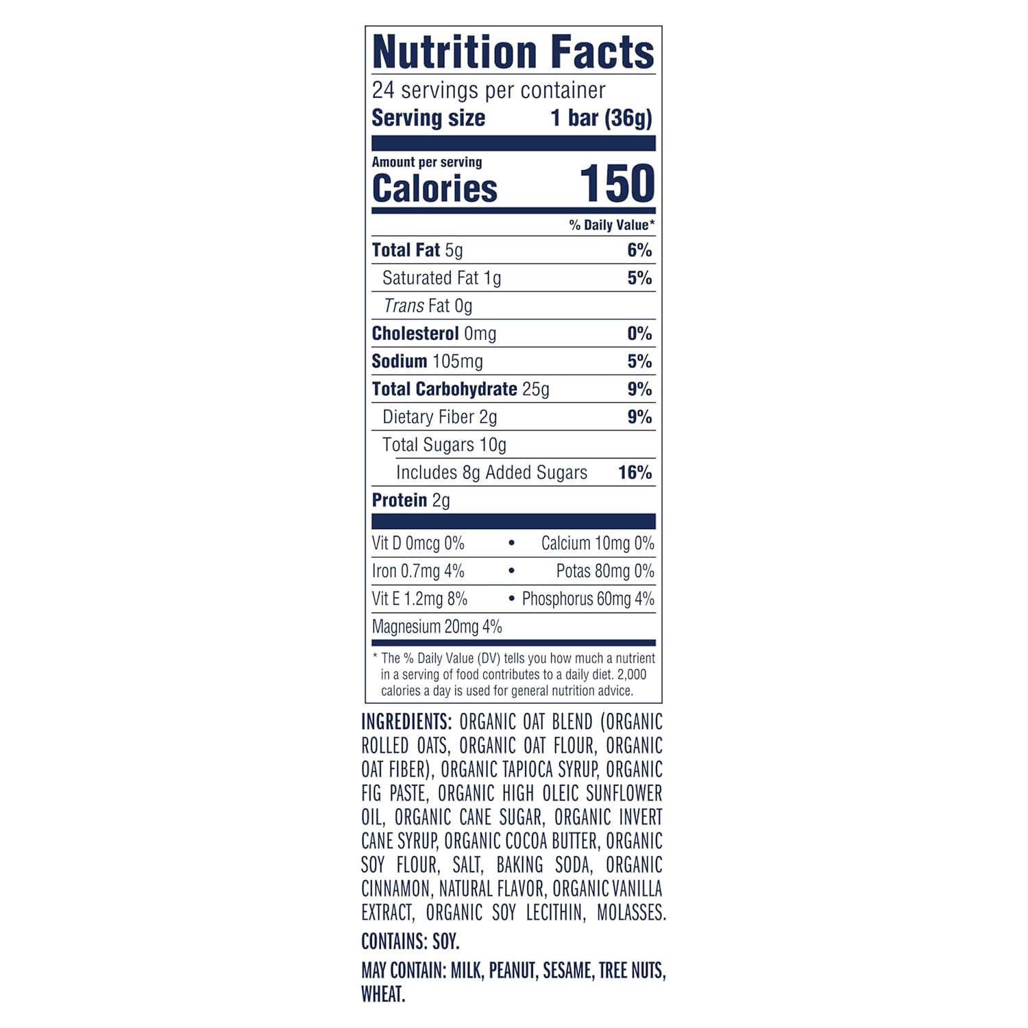 zbar iced oatmeal cookie soft-baked energy snack bars non-gmo usda organic granola bars 24 pack