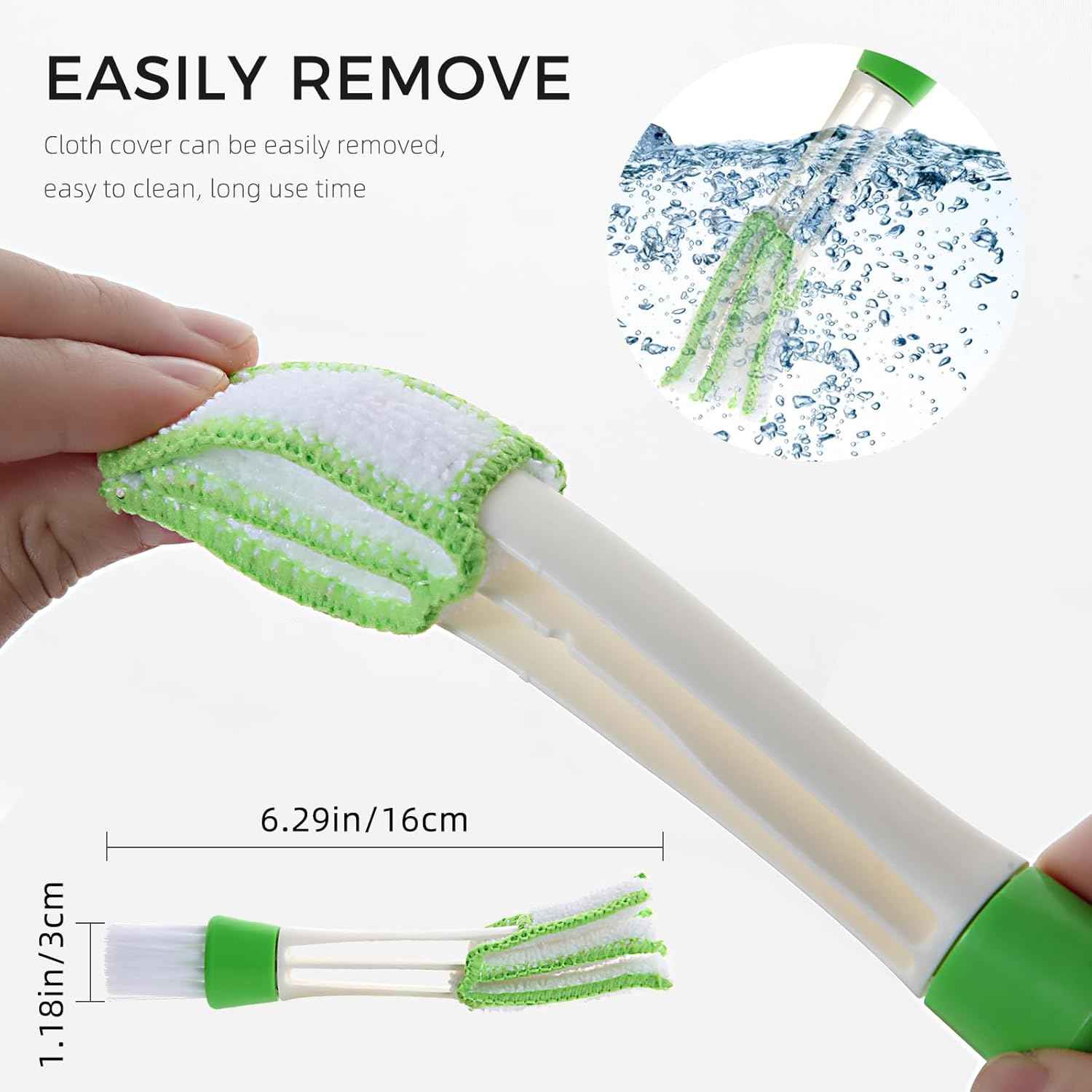 4Pcs Window Venetian Blind Cleaner Duster Tool,Washable 7 Fingers Dusting Cleaner and Air Vent Cleaner,Shutter Brush,Blinds Air Conditioner Keyboard Fan Duster Dirt Housekeeping Tool