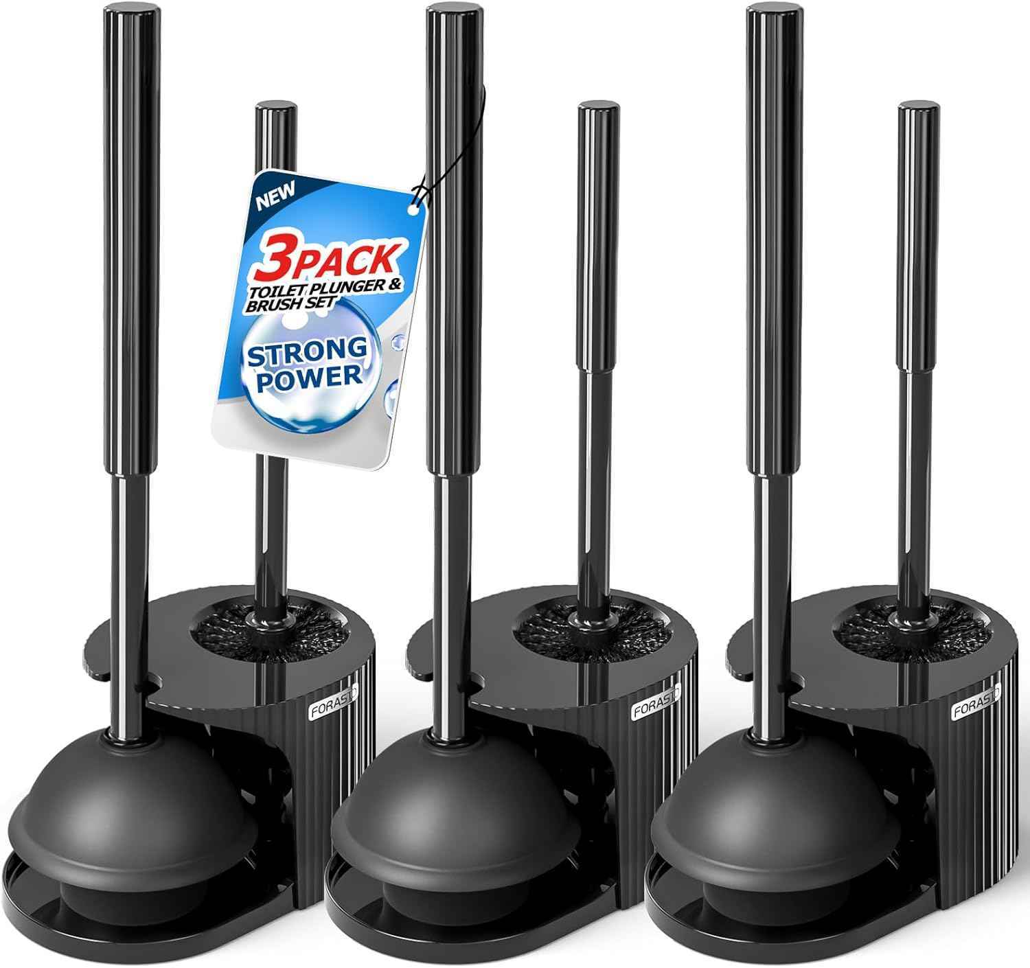 2 in 1 Toilet Plunger and Brush Set，Extended Handle Plunger，Toilet Bowl Brush Plunger Set, Bathroom Cleaning Tools ，Toilet Brush Plunger Combo，Cleaning Brush，Bathroom Cleaning Supplies