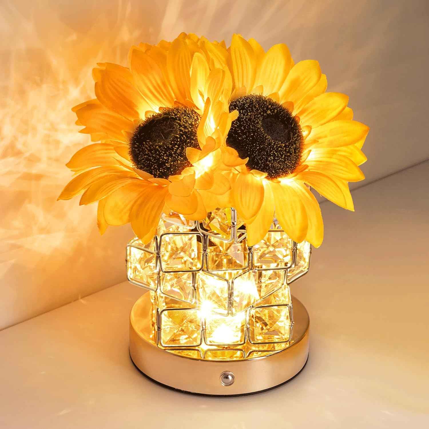 Tulip Flower Lamp, Valentine’s Day Gifts for Women, Romantic Home Decor Flower Gift for Girlfriend Wife, Rechargeable Cordless Touch Table Lamp, 3 Color Infinitely Dimming Night Light