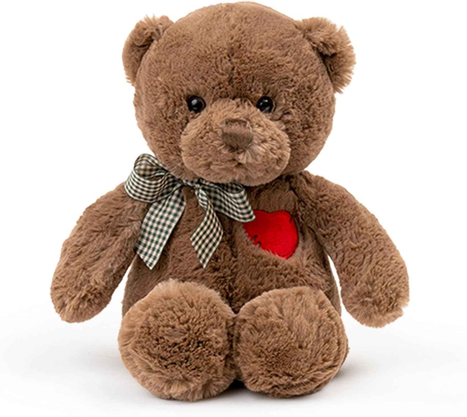 11.4” Small Teddy Bear with Heart Cute White Teddy Bear Stuffed Animals Soft Stuffed Bear Plush Bear Plushie Toys Gifts for Girlfriend Boyfriend Kid