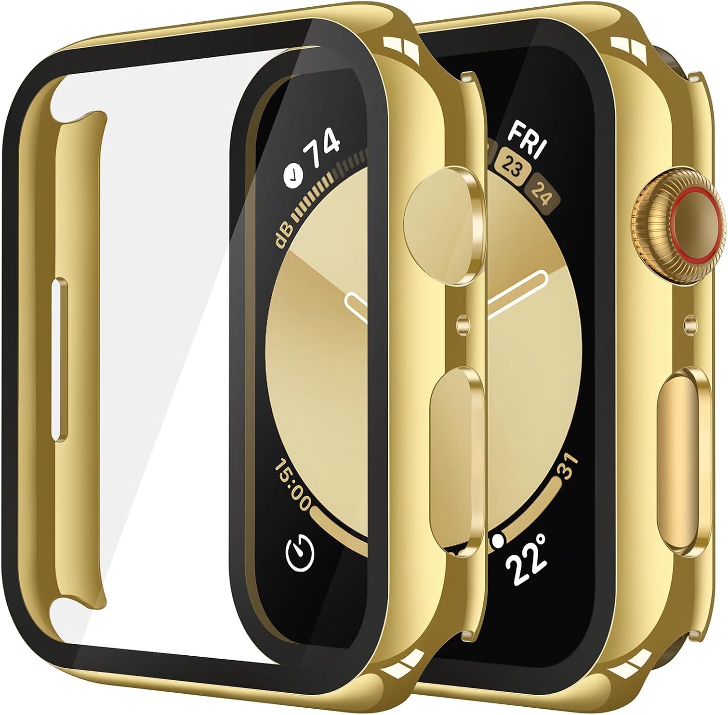 Misxi tempered glass case for Apple Watch Series 7 (2021) 46mm and Series 6 watch