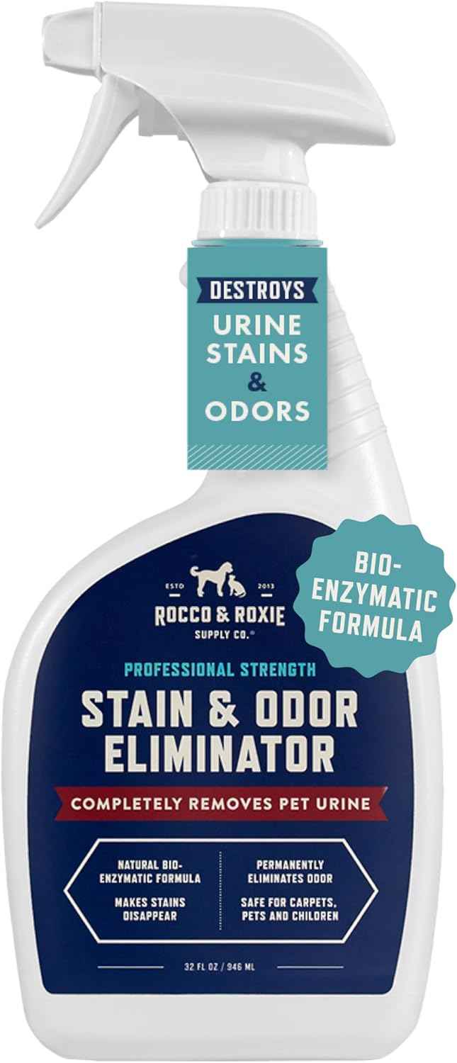 Rocco & Roxie 32oz Enzyme Pet Odor Eliminator for Home and Carpet Stain Remover