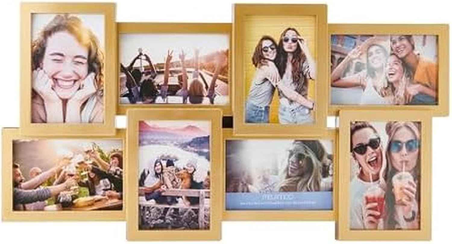 Melannco 18x23 Inch Black Collage Picture Frame - Multi-photo Frame with 12 Openings - Six 6x4 and Six 4x6 Slots - Wall Mounted Gallery Frame for Family Photos - Home Decor Multi-picture Frame