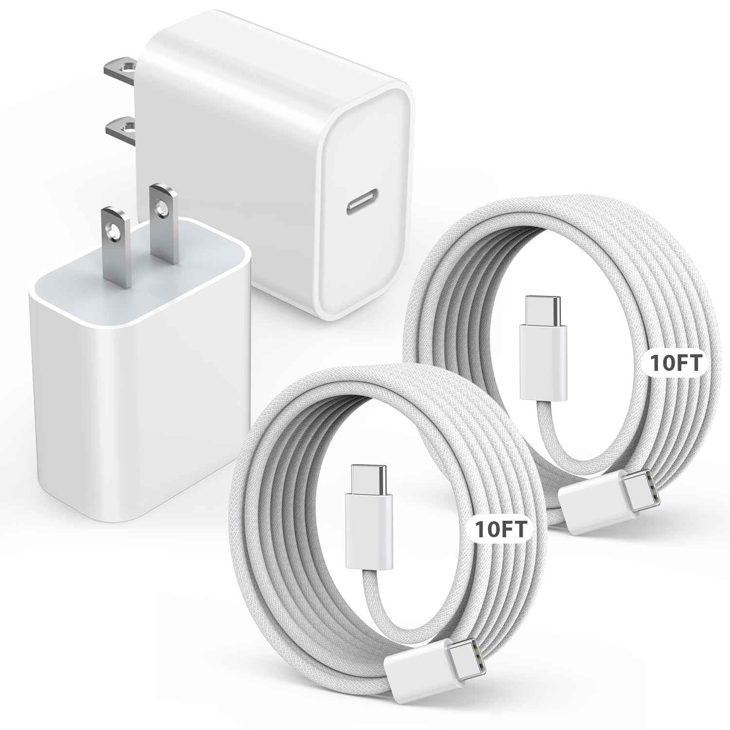 Fast Charger iPhone,iPhone Charger Fast Charging 2Pack USB C Wall Charger Block Fast i Phone Chargers 6FT Type-C USB C to Lightning Cable Cord for iPhone14/14Plus/13/12/11 Pro Max,Mini,8,iPad/AirPods