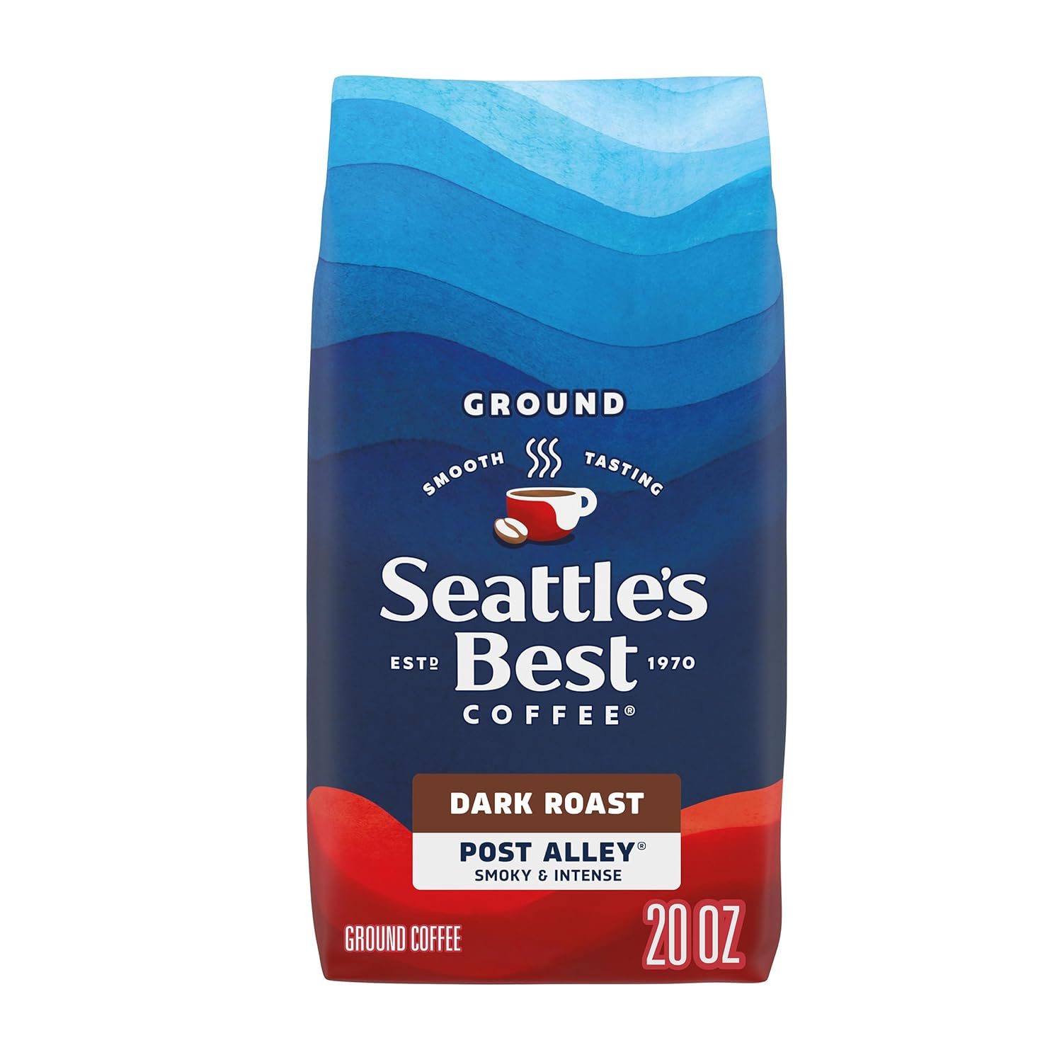 seattles best coffee dark roast ground coffee post alley 100 arabica 20 oz bag