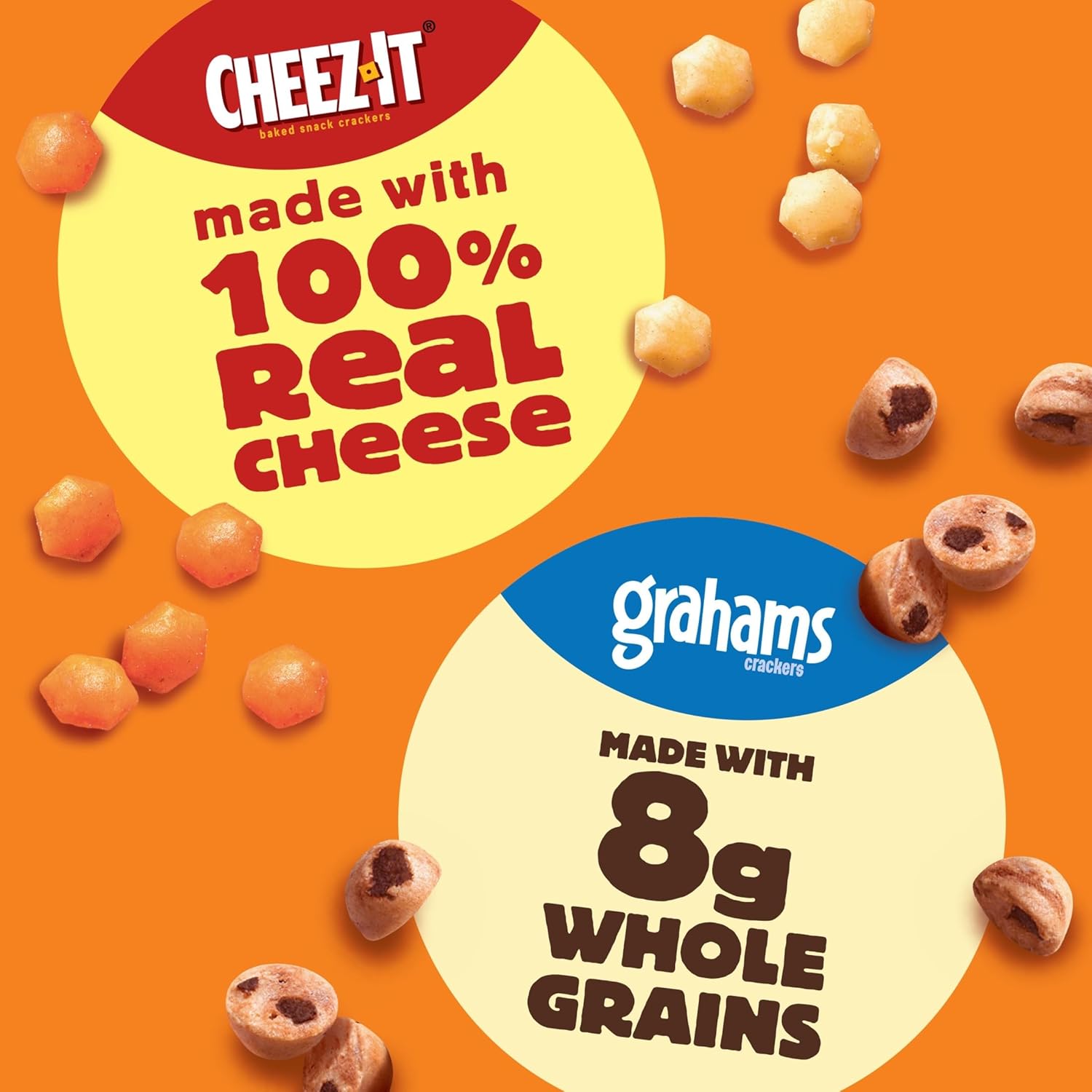 Gripz Mini Baked Snack Crackers, Sweet and Salty Variety Pack, 11oz Box with 12 Pouches, Easy-Open