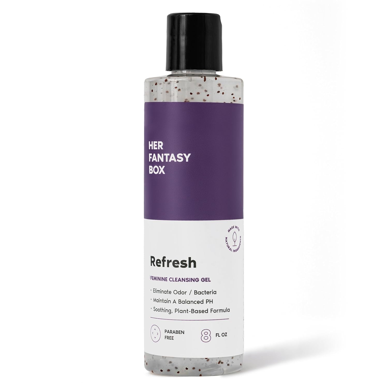 Her Fantasy Box Refresh pH Balanced Gentle Shower Gel Natural Hygiene Solution for All Skin Types 8 oz