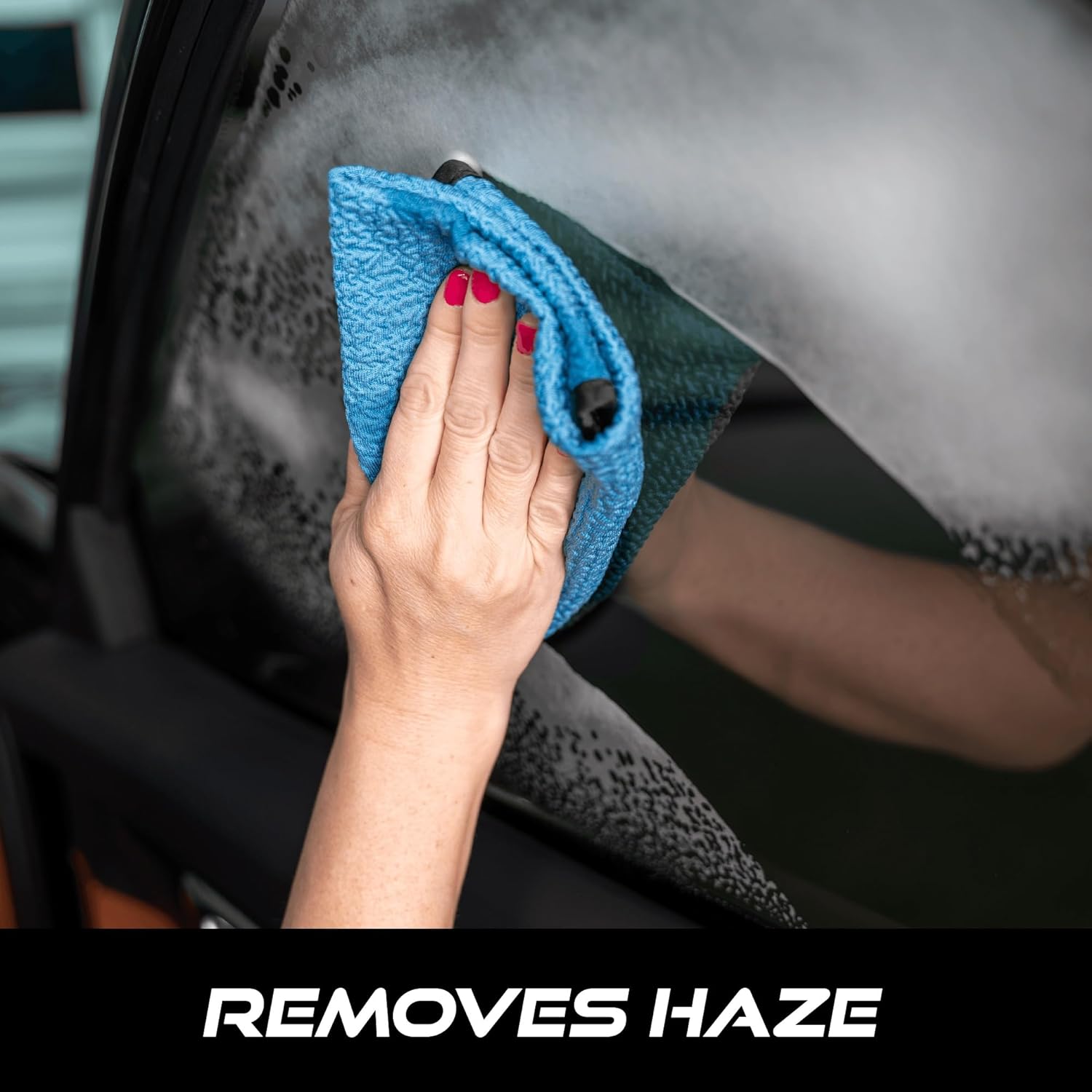 viking glass microfiber cleaning cloth 2 pack blue 16x16 inch for car and home