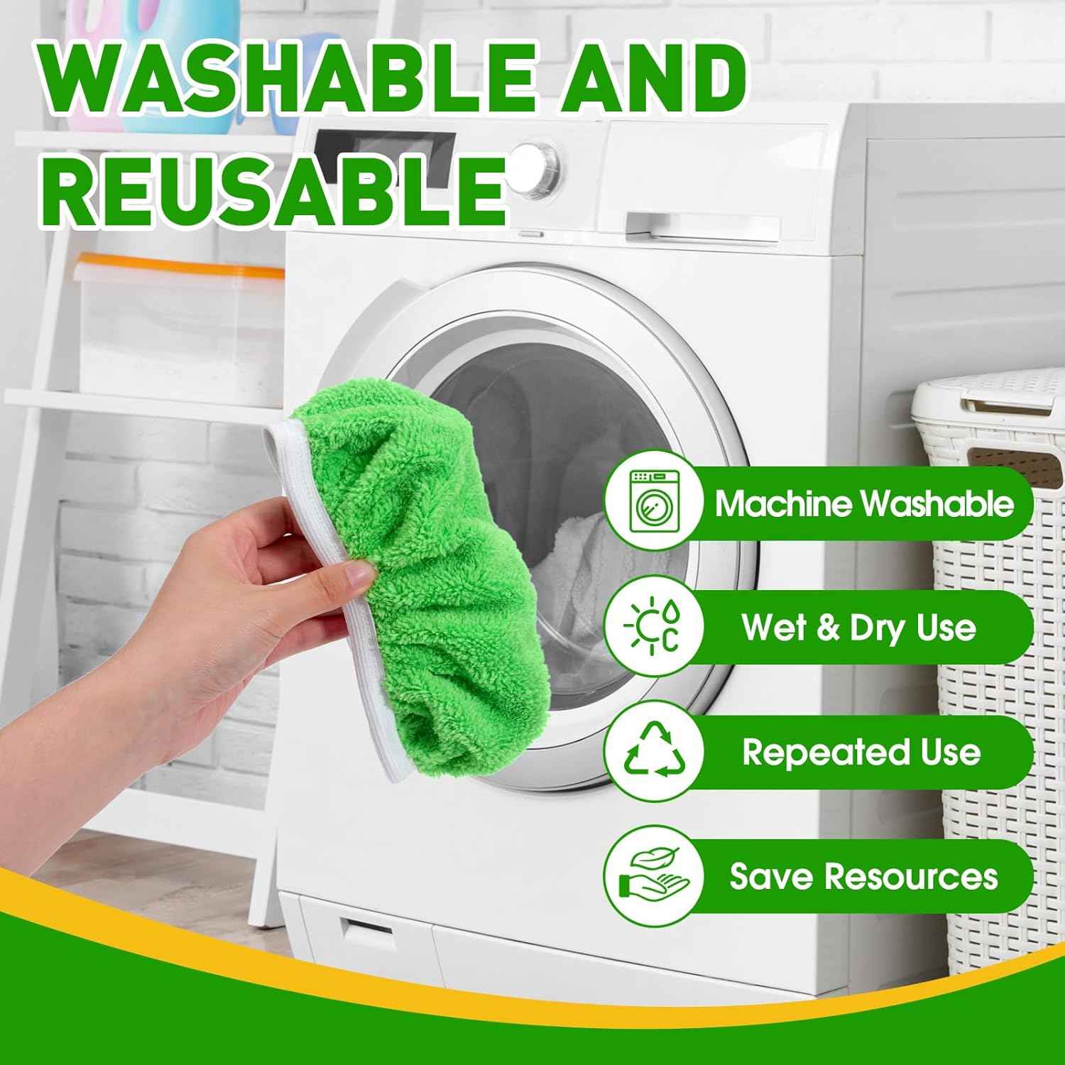 14Pcs Reusable Microfiber Mop Pads Compatible with Sweeper Mops,Dry Sweeping Cloths & Wet Mopping Pads Refills,Washable Mop Pads for Floor Cleaning