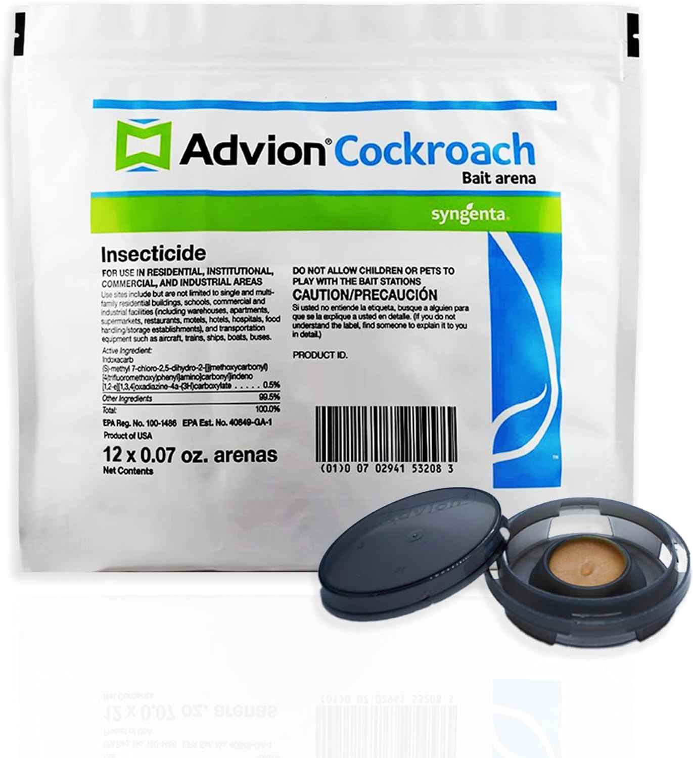 advion 68663 Arena 12ct Bag Cockroach Bait Station, White