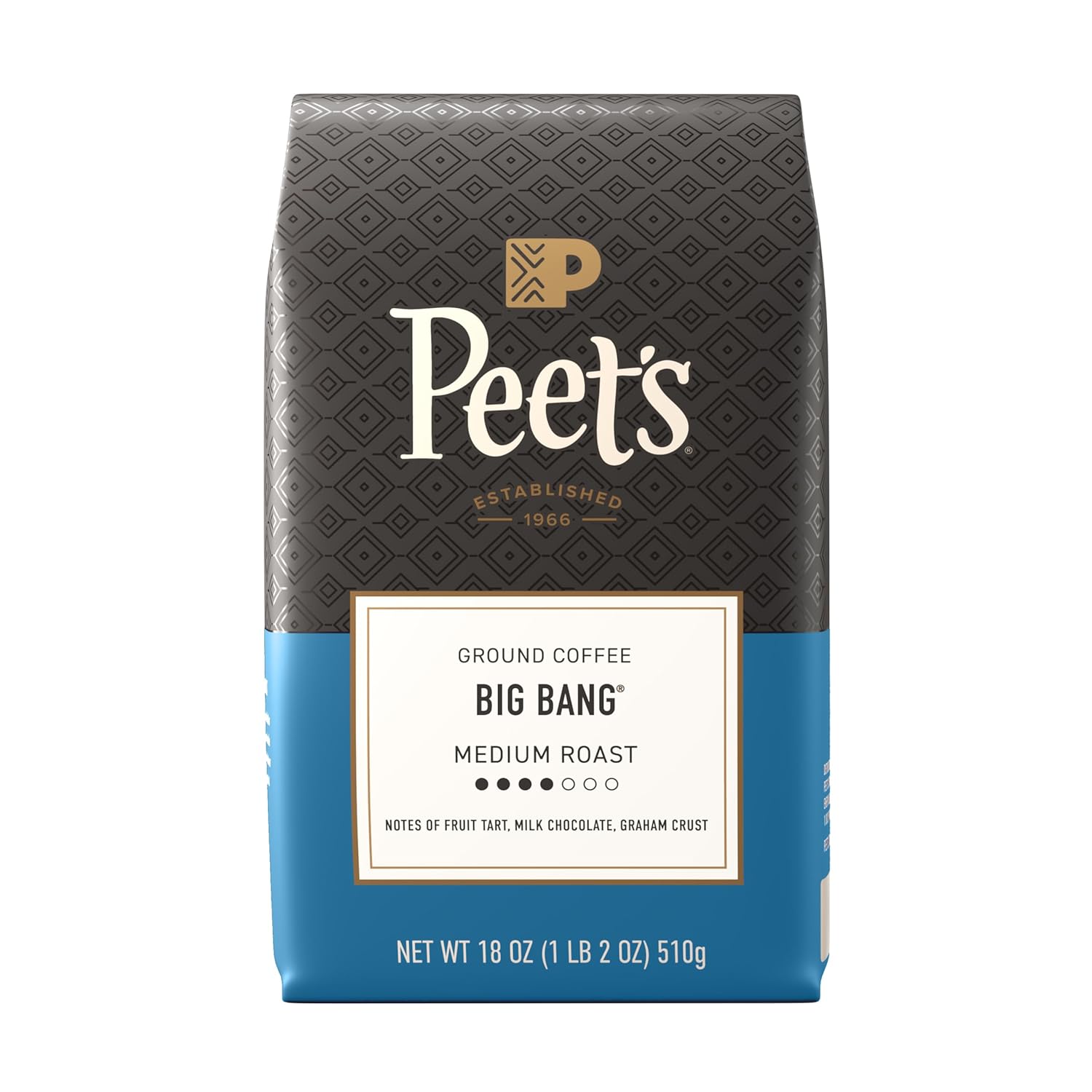Peet's Big Bang 18 Ounce Medium Roast Ground Arabica Coffee Bag