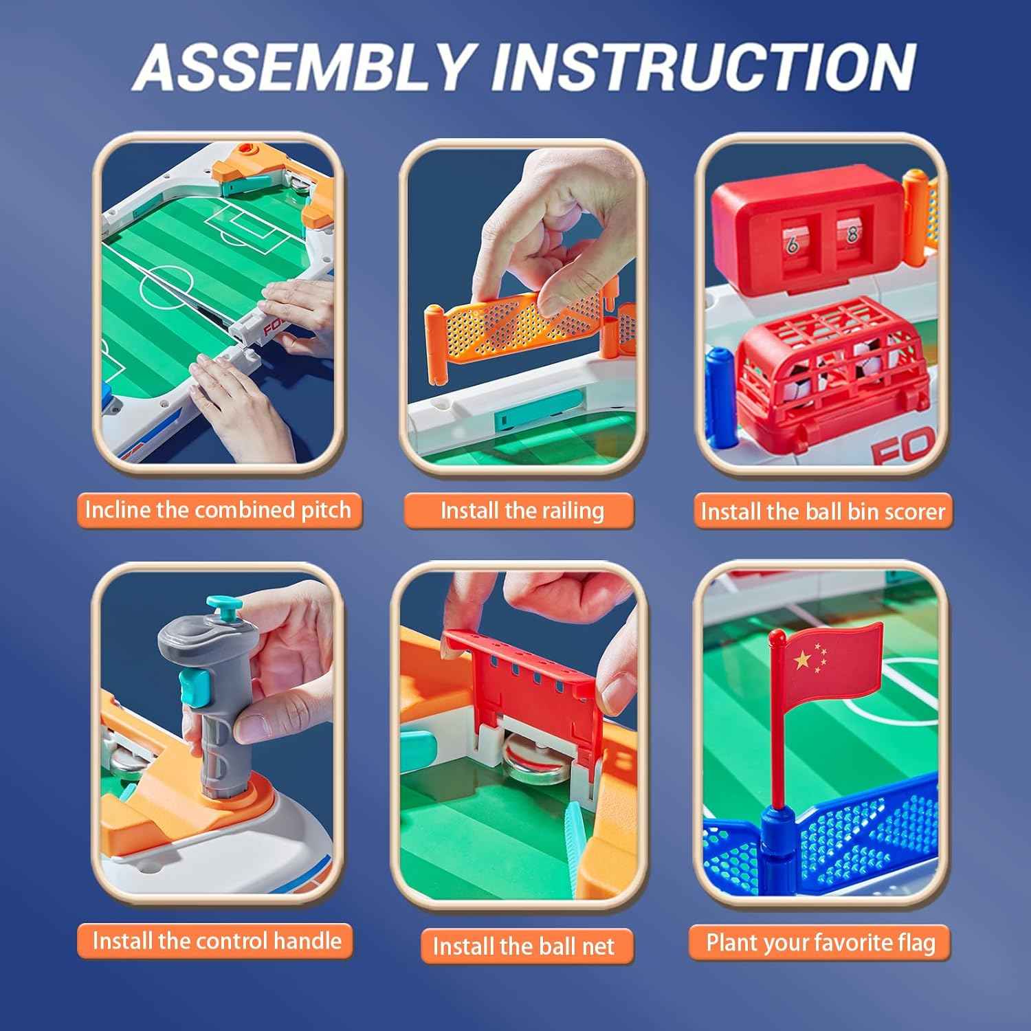 Mini Soccer Board Game for Kids: Foosball Table Toys for 3 4 5 6 7 8-12 Year Old Kids - Pinball Interactive Sports Game Age 3+ Indoor Home Party - Gift for Boys Girls Birthday Christmas Grandkids
