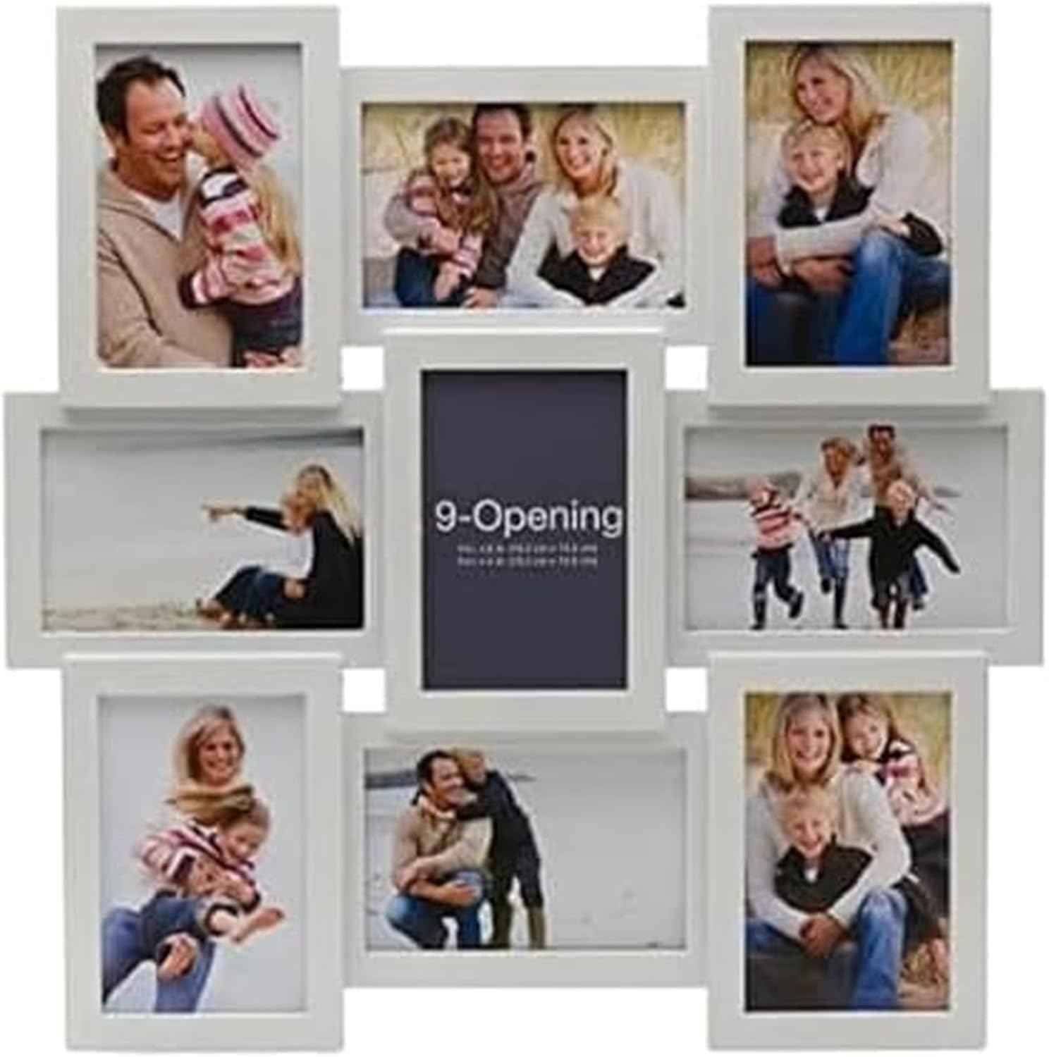 Melannco 18x23 Inch Black Collage Picture Frame - Multi-photo Frame with 12 Openings - Six 6x4 and Six 4x6 Slots - Wall Mounted Gallery Frame for Family Photos - Home Decor Multi-picture Frame