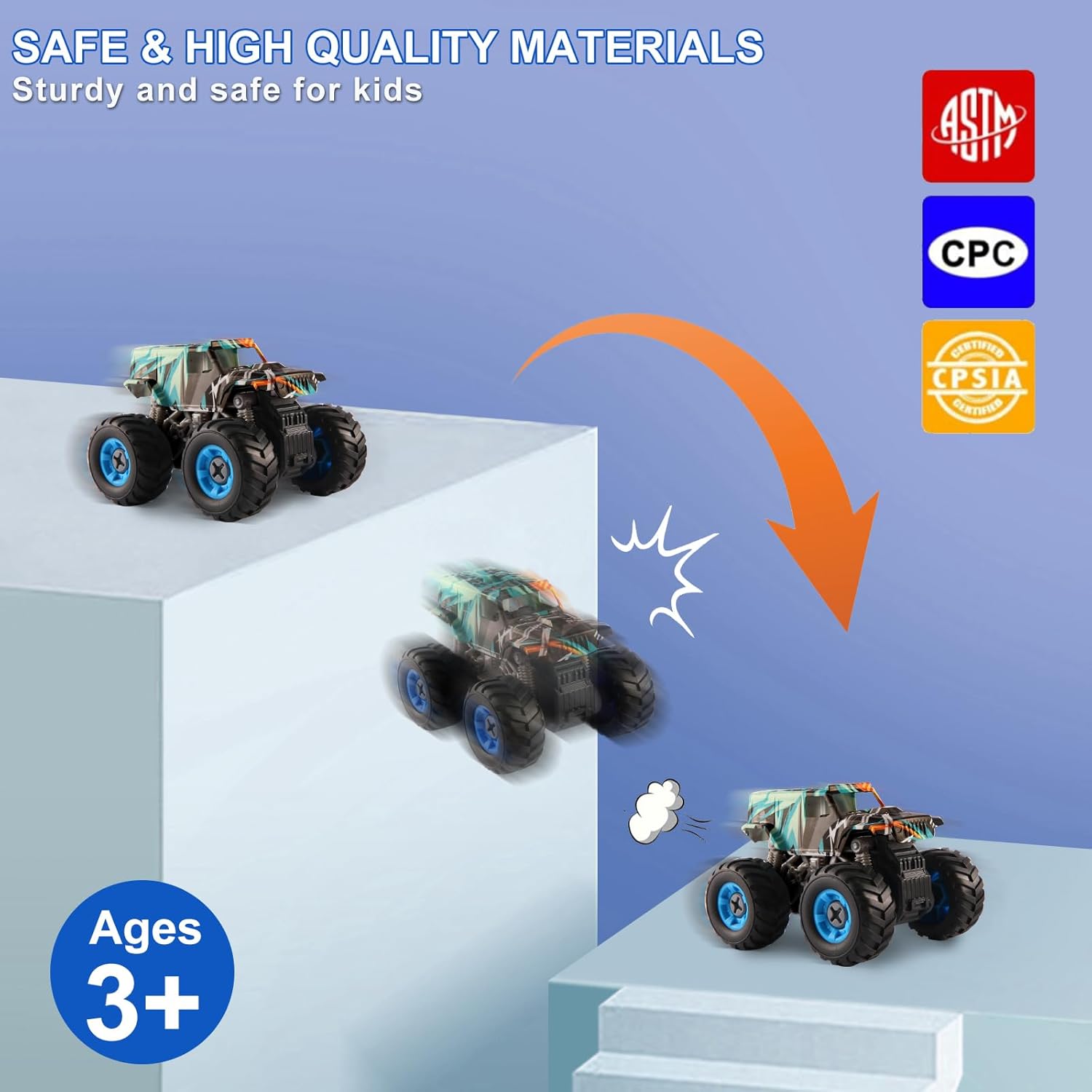 Take Apart Monster Truck Toys for Kids 3 4 5 6 7 8 Year Old Boys, STEM Educational Building Toys with Electric Drill & Storage Box Gift Birthday Christmas for Boys Girls Kids Toddlers