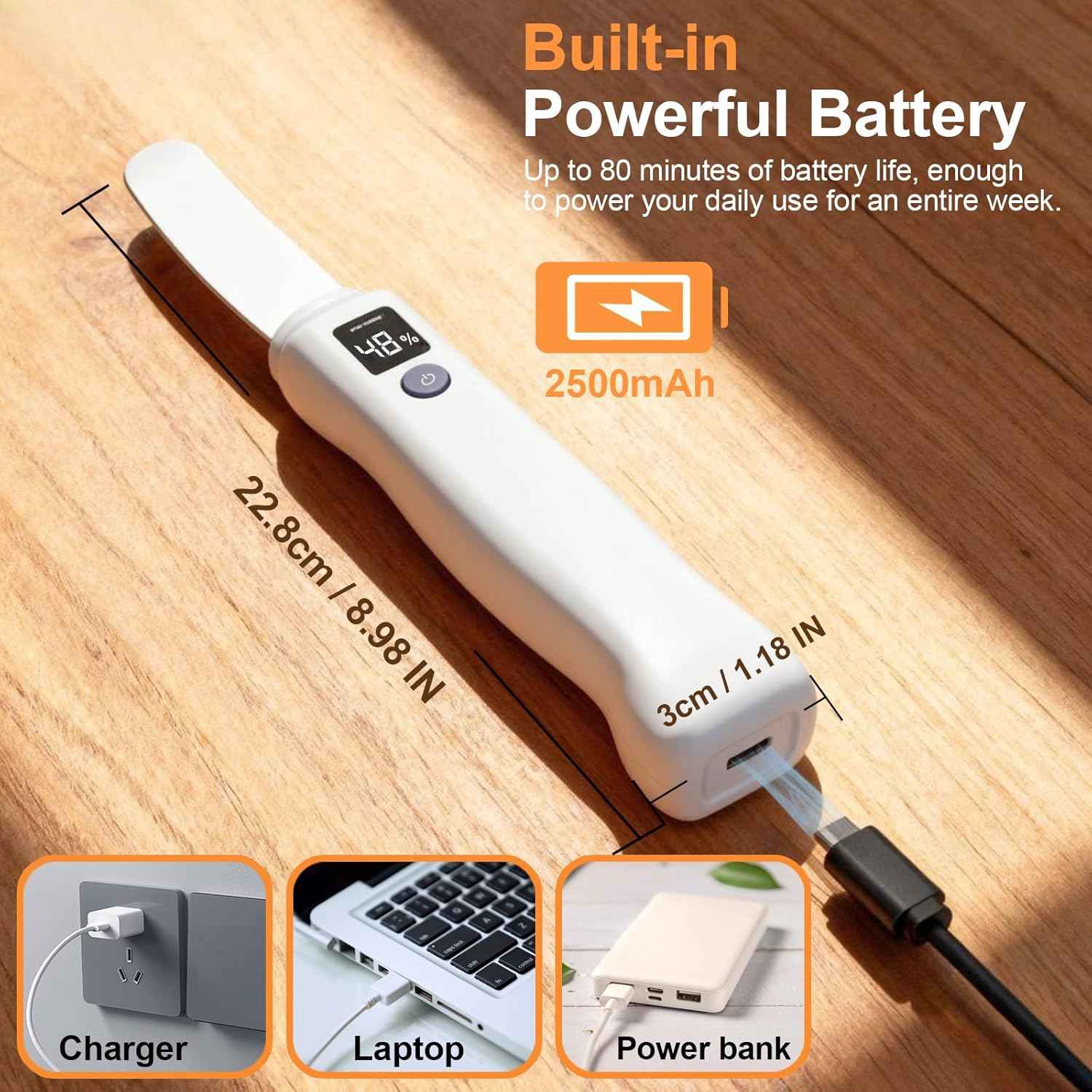Heated Butter Knife, Smart Stainless Steel Electric Butter Spreader for Hard Butter, Cheese, Peanut Butter, Jam & Honey, Adjustable Heat (131℉/158℉), Rechargeable USB Kitchen Gadget Butter Knives