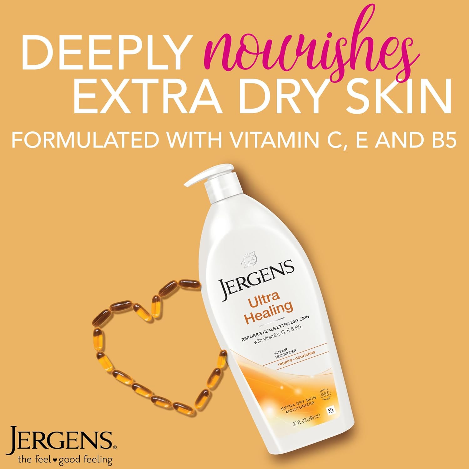 jergens ultra healing dry skin lotion 32oz hand body moisturizer white
