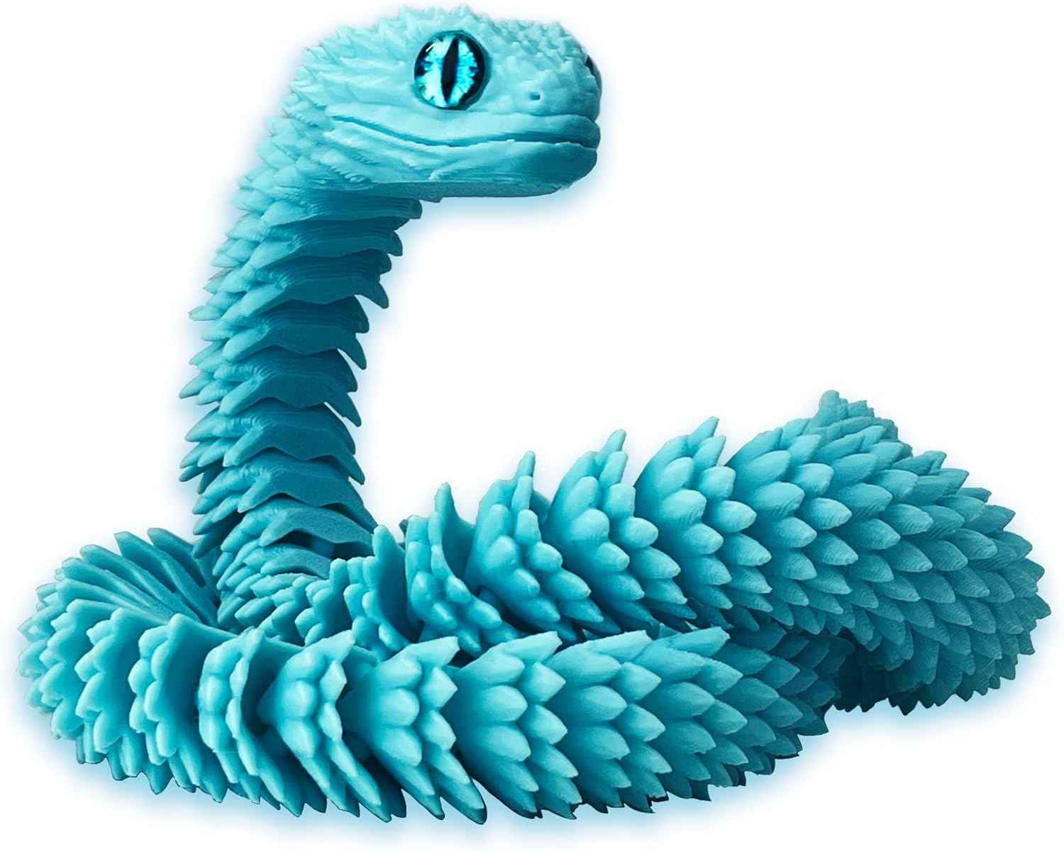 24in 3D Printed Snake Toys, Flexible 3D Printed Animal, Fidget ADHD Snake Toys, Perfect Desk Pet for Animal Collectors, Easter Basket Essentials, Easter Basket Stuffers