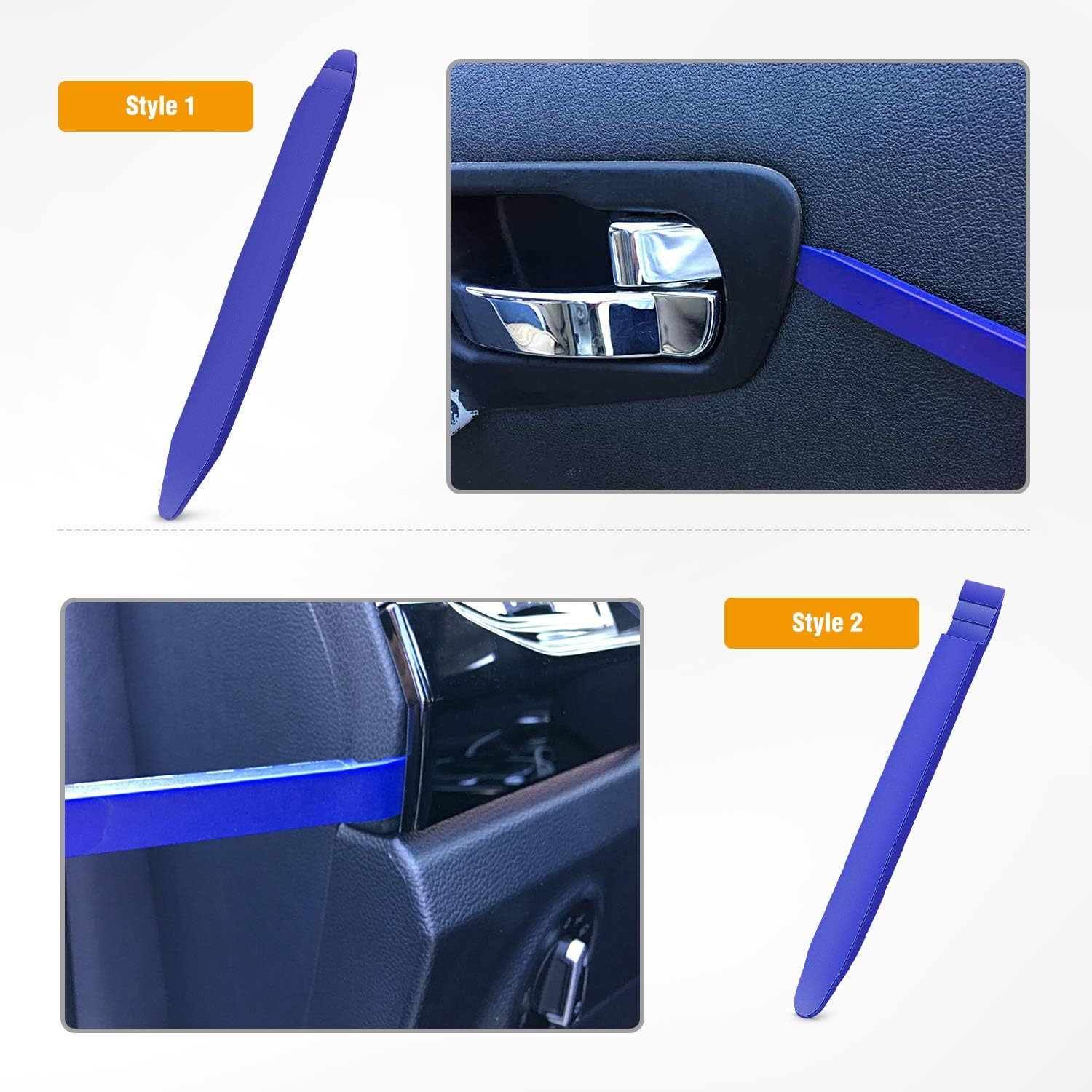 GOOACC 5PCS Auto Trim Removal Tool Kit No-Scratch Pry Tool Kit for Car Door Clip Panel & Audio DasBVoard Dismantle -5PCS