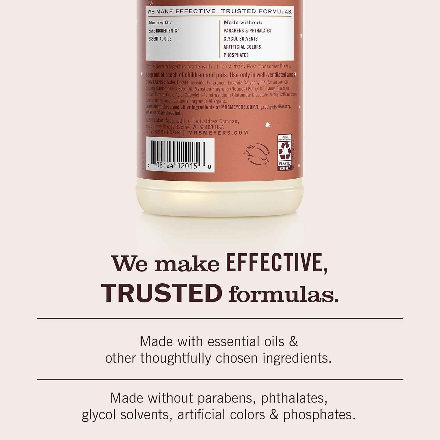 MRS. MEYER'S CLEAN DAY Multi-Surface Everyday Cleaner, Gingerbread Scent, 16 Fl Oz Bottle