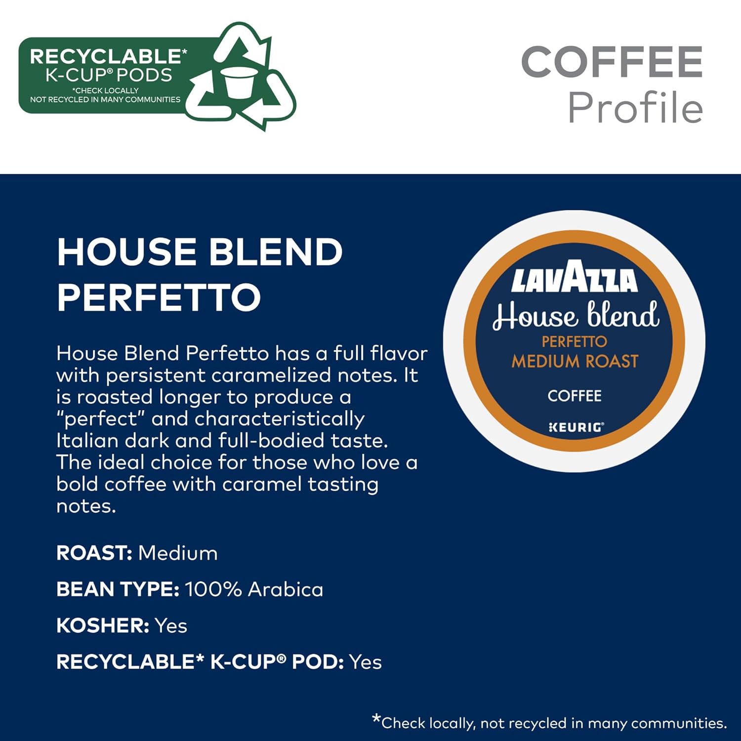 lavazza favorites collection variety pack, keurig k-cup pods, light and medium roast coffees, 64-count box