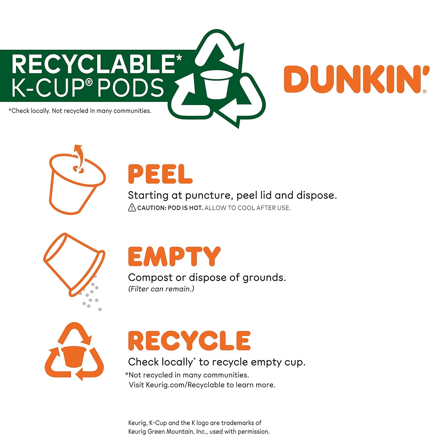 dunkin original blend coffee medium roast k-cup pods 10 count boxes pack of 6