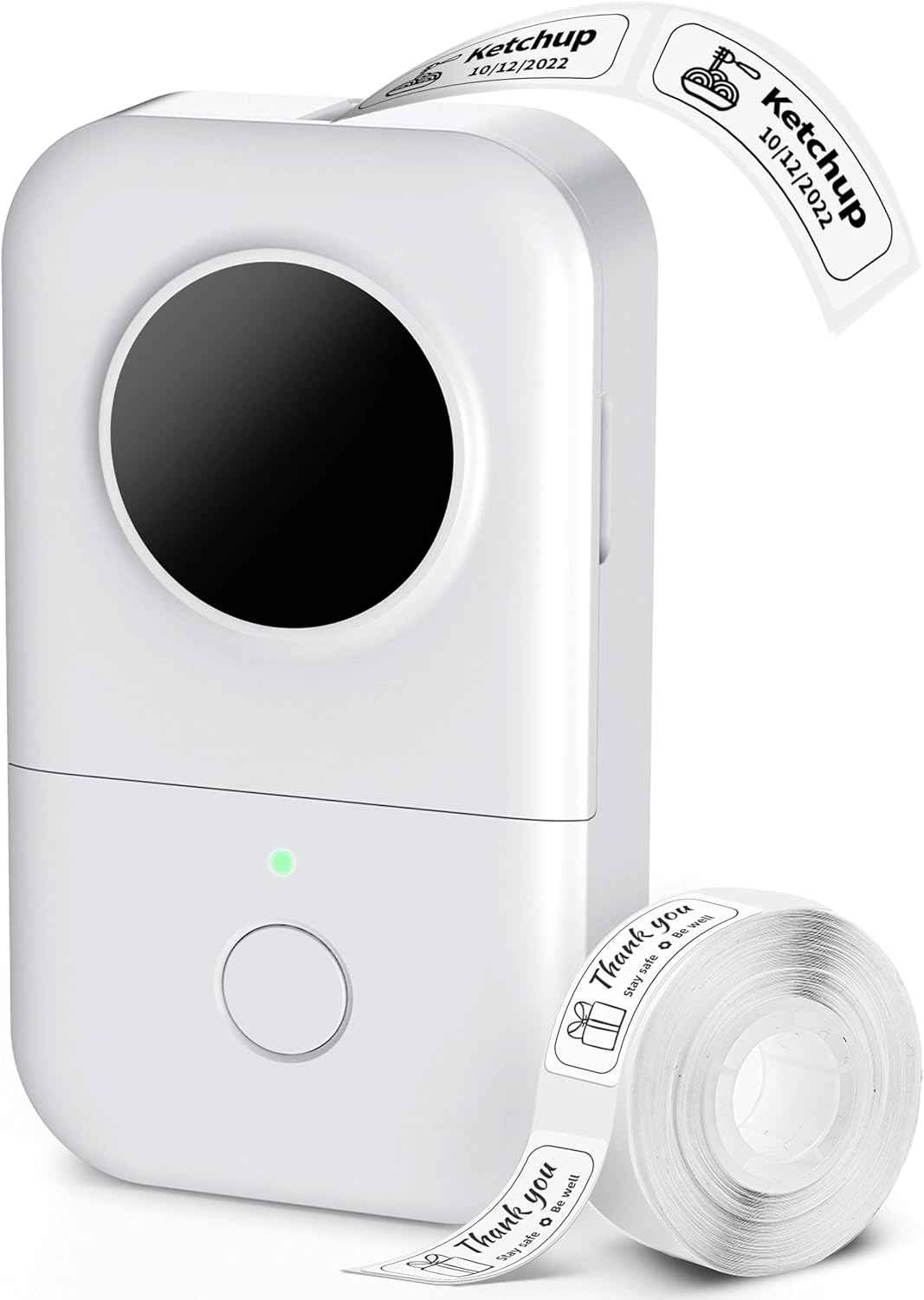 Phomemo Label Maker, D30 Portable Bluetooth Mini Label Printer Machine, Smartphone Handheld Thermal Sticker Small Labeler Multiple Templates Fonts Icon Inkless Custom Label for Home Kids, School Item
