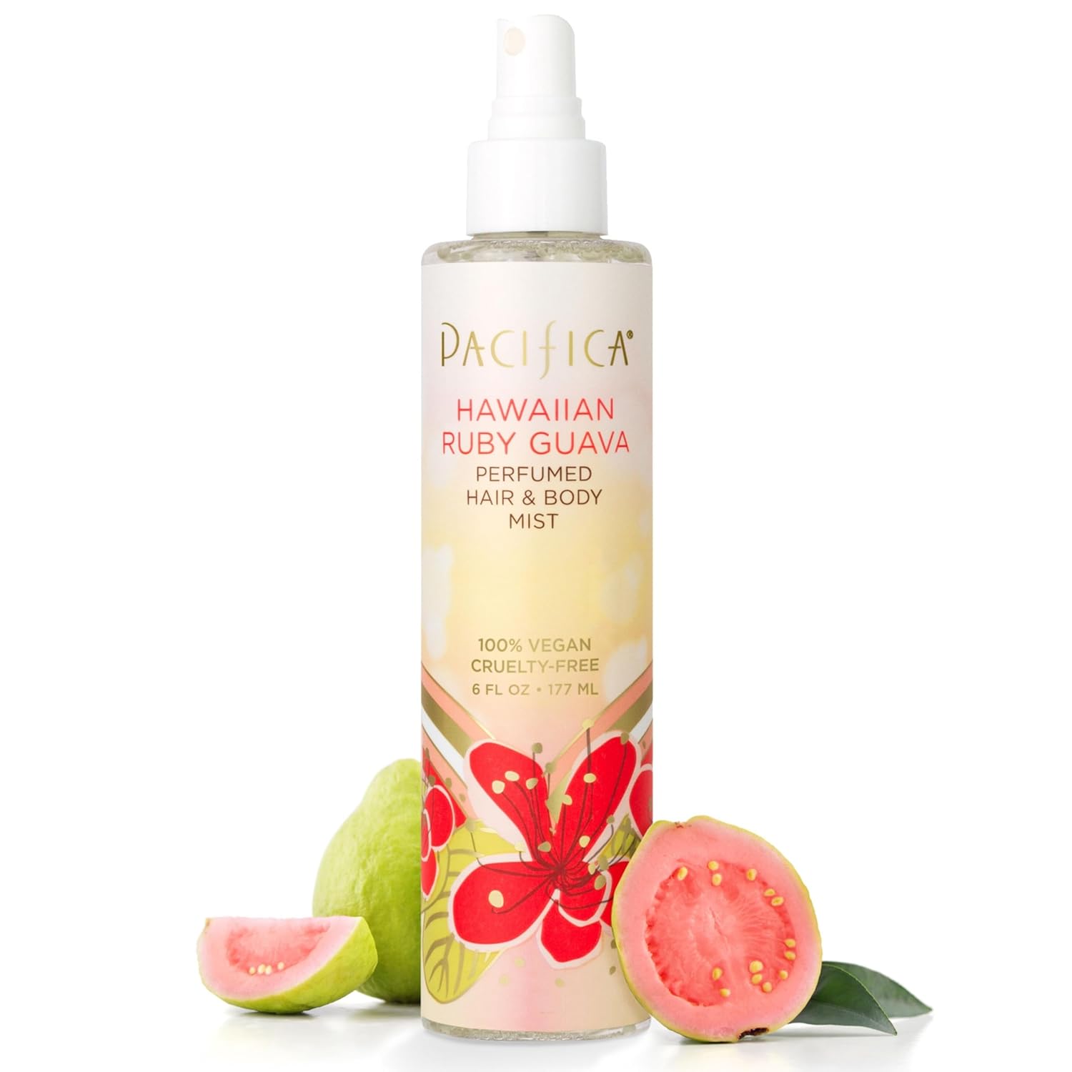pacificas island vanilla 6oz hair and body mist, paraben-free, no alcohol, vegan and cruelty-free for women