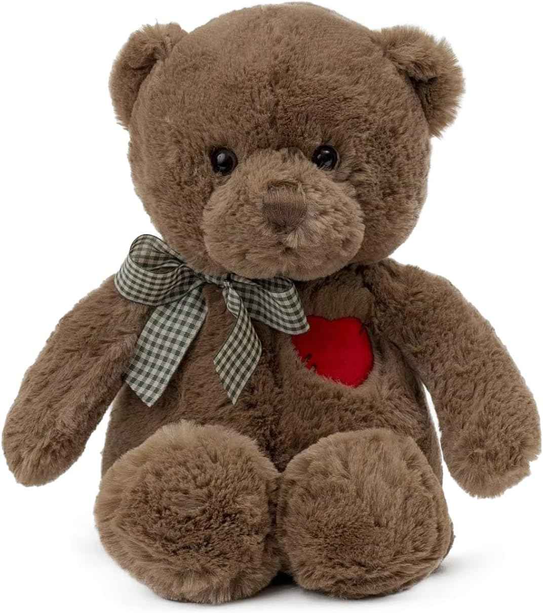 Small Teddy Bear with Heart Cute Brown Teddy Bear Stuffed Animal Soft Stuffed Bear Plush Bear Plushie Toys Gifts for Girlfriend Boyfriend Kid