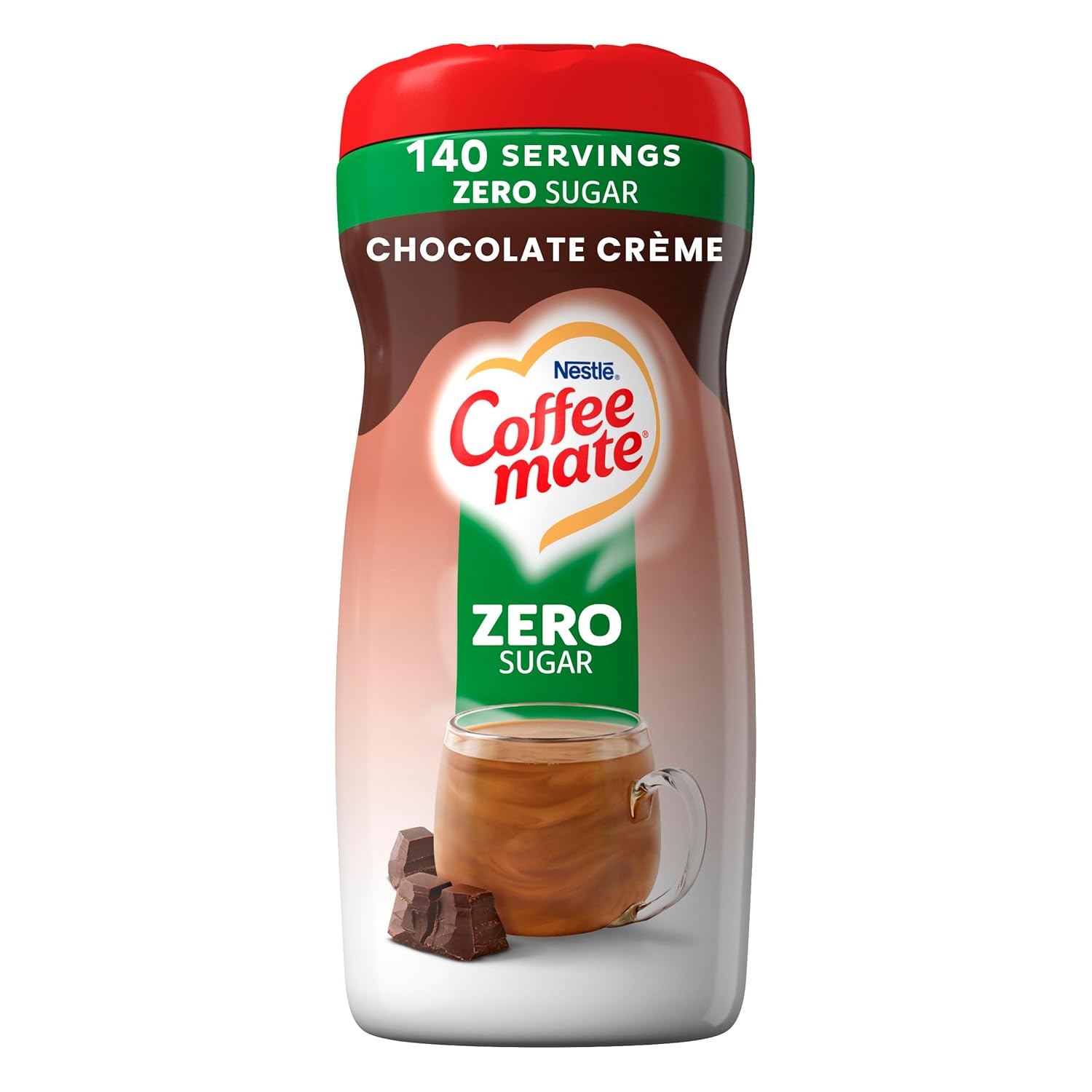 Nestle Coffee-mate Sugar Free Creamy Chocolate Powdered Coffee Creamer, 10.2 Ounce, Gluten-Free, Lactose-Free, Zero Sugar, 10.2 oz Bottle