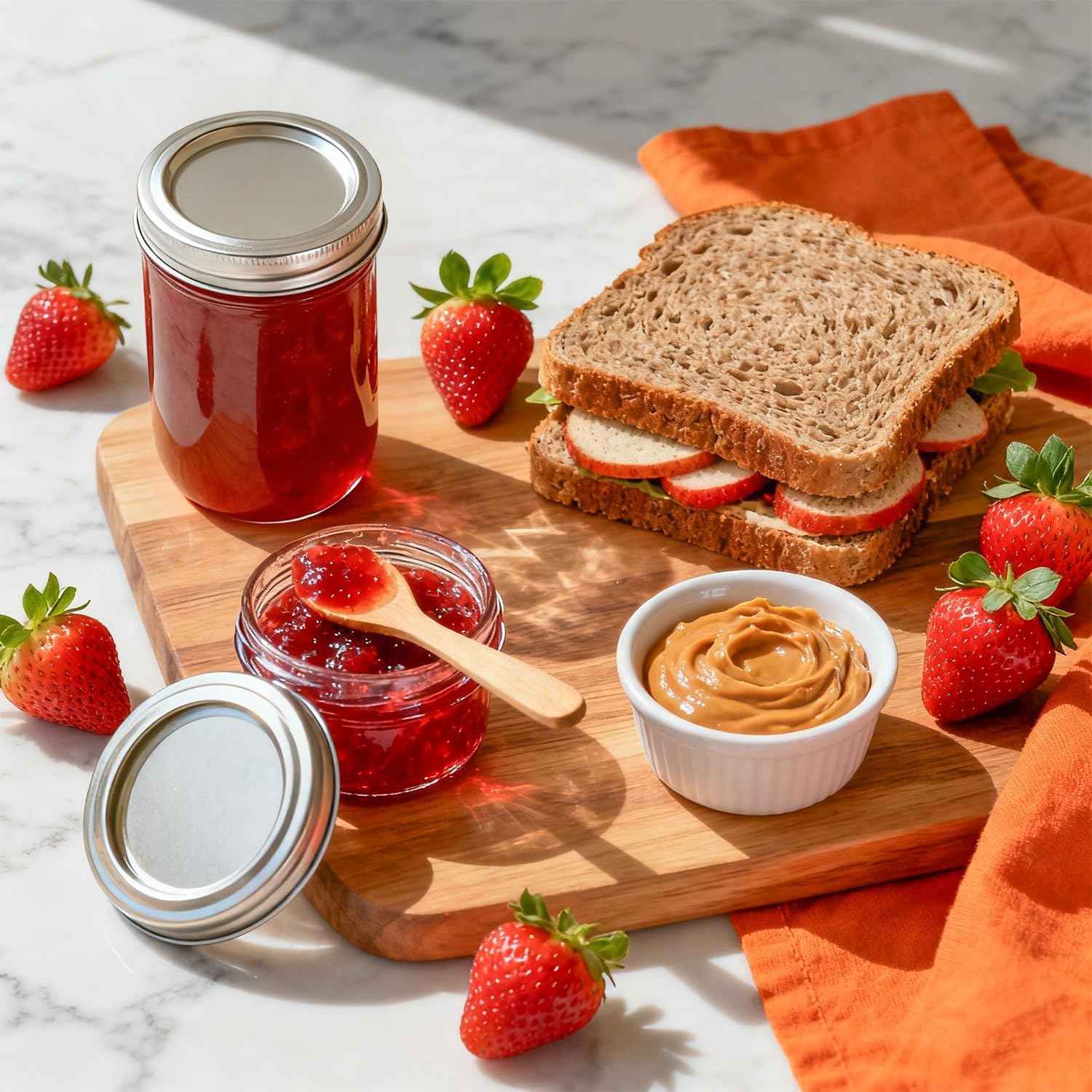 ComSaf Mini Mason Jars 4oz - 8 Pack, Regular Mouth Mason Jar with Lids and Seal Bands, Small Glass Canning Jar for Spice, Jam, Honey, Jelly, Dessert, Shower Wedding Favors, DIY Candles Decor