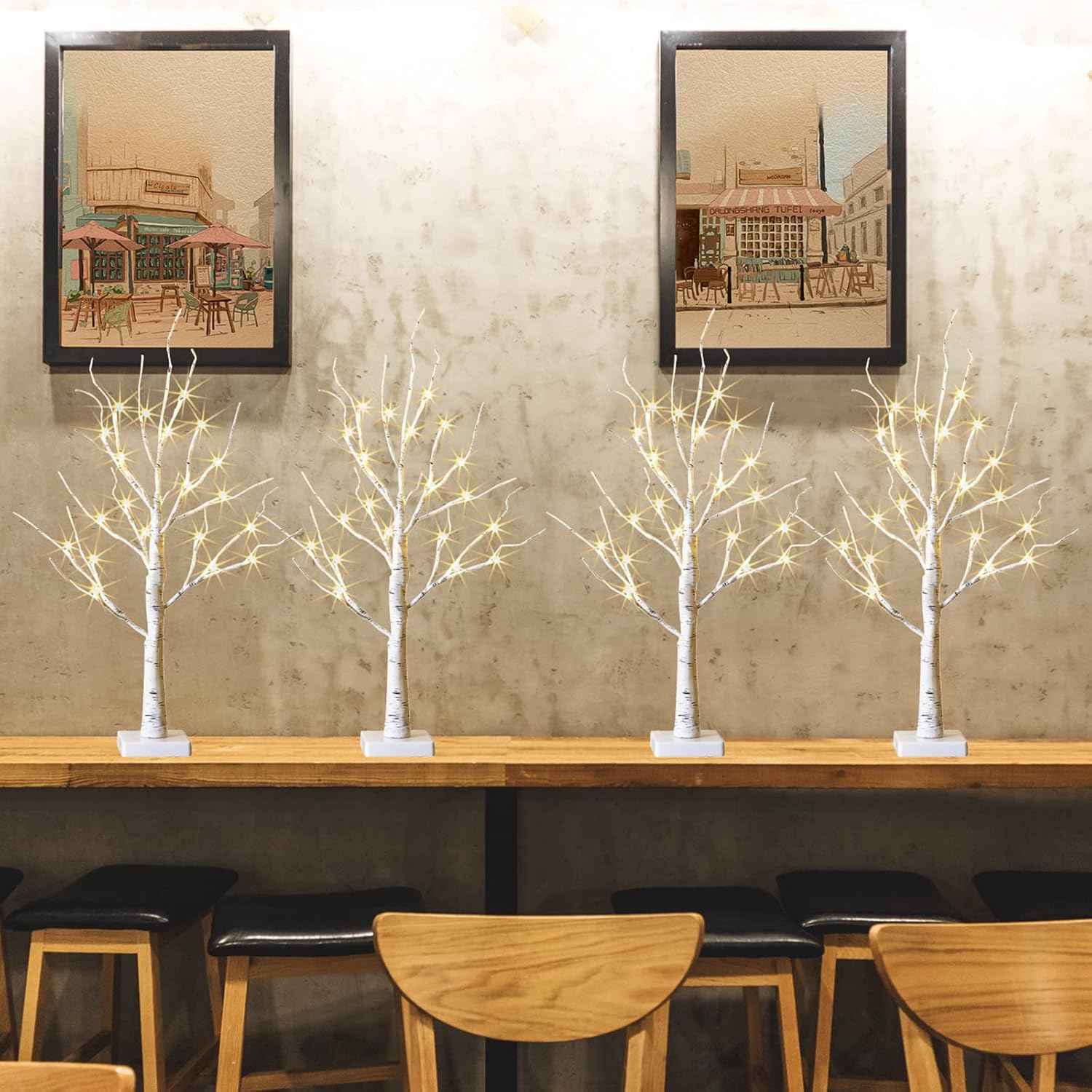 PEIDUO Fairy Lights Spirit Tree, 2PK Bonsai Tree Light, 108 LED Warm White Fairy Light Trees for Room Decor, Artificial Tree with 9 Modes for Christmas Decorations Indoor Home Decor