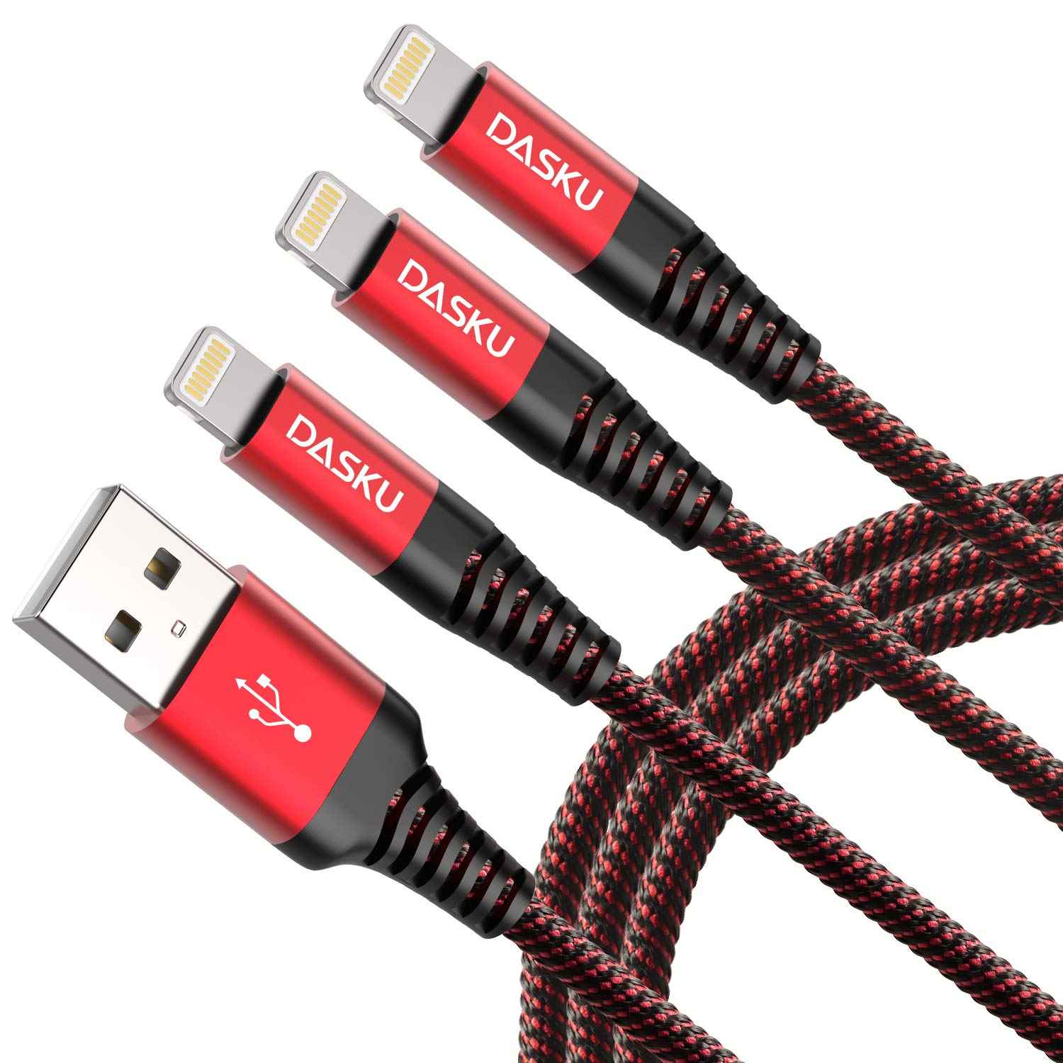 Dasku USB C to Lightning Cable 3Pack 10 FT, [MFi Certified] iPhone 14 13 Fast Charger Extra Long 10 Foot Type C Charging Cord Compatible with iPhone 14 13 12 11 Pro Max Mini 8 Plus SE iPad and More