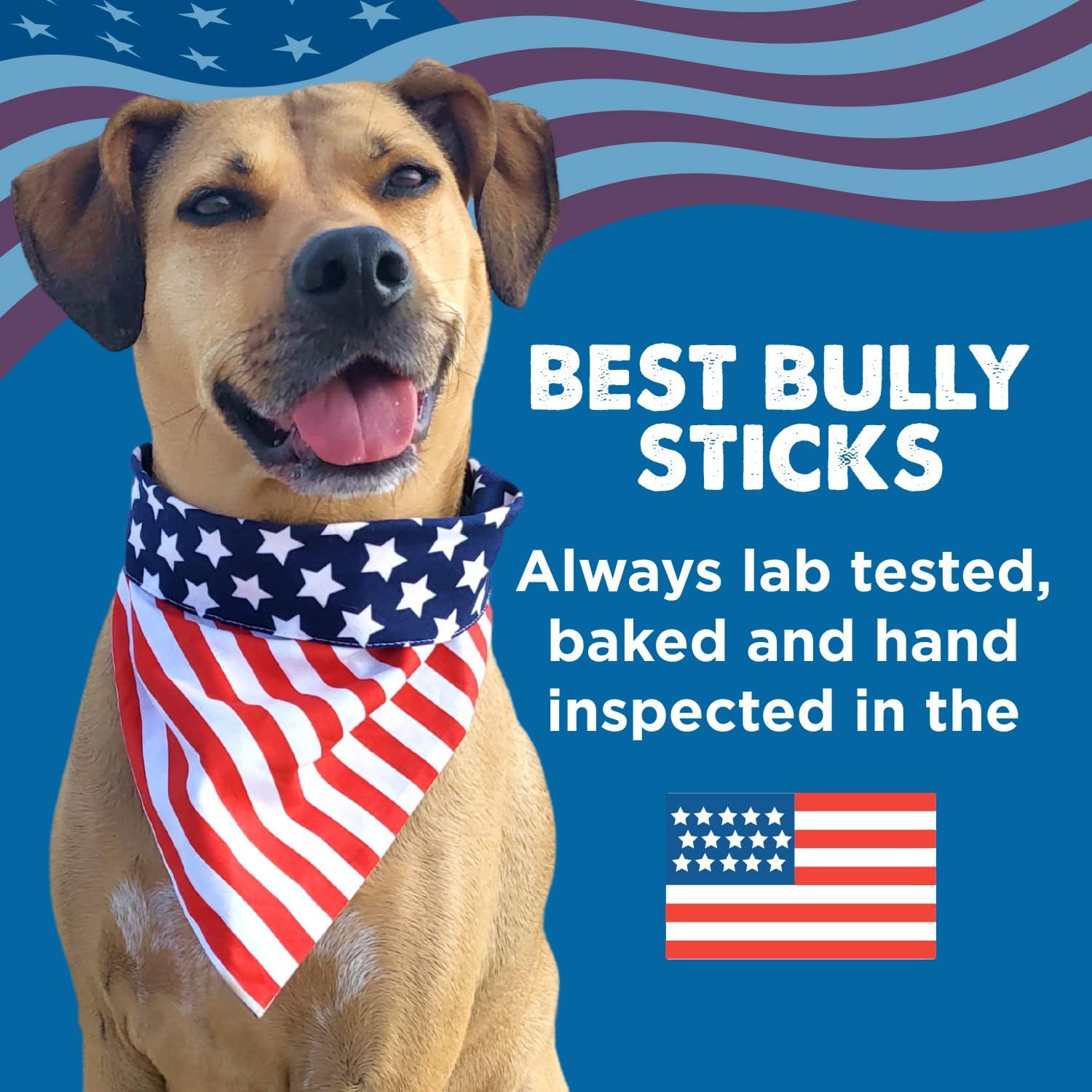 Best Bully Sticks Thick 6 Inch Natural Beef Bully Sticks for Large Breeds Dogs - Single Ingredient - 5 Count