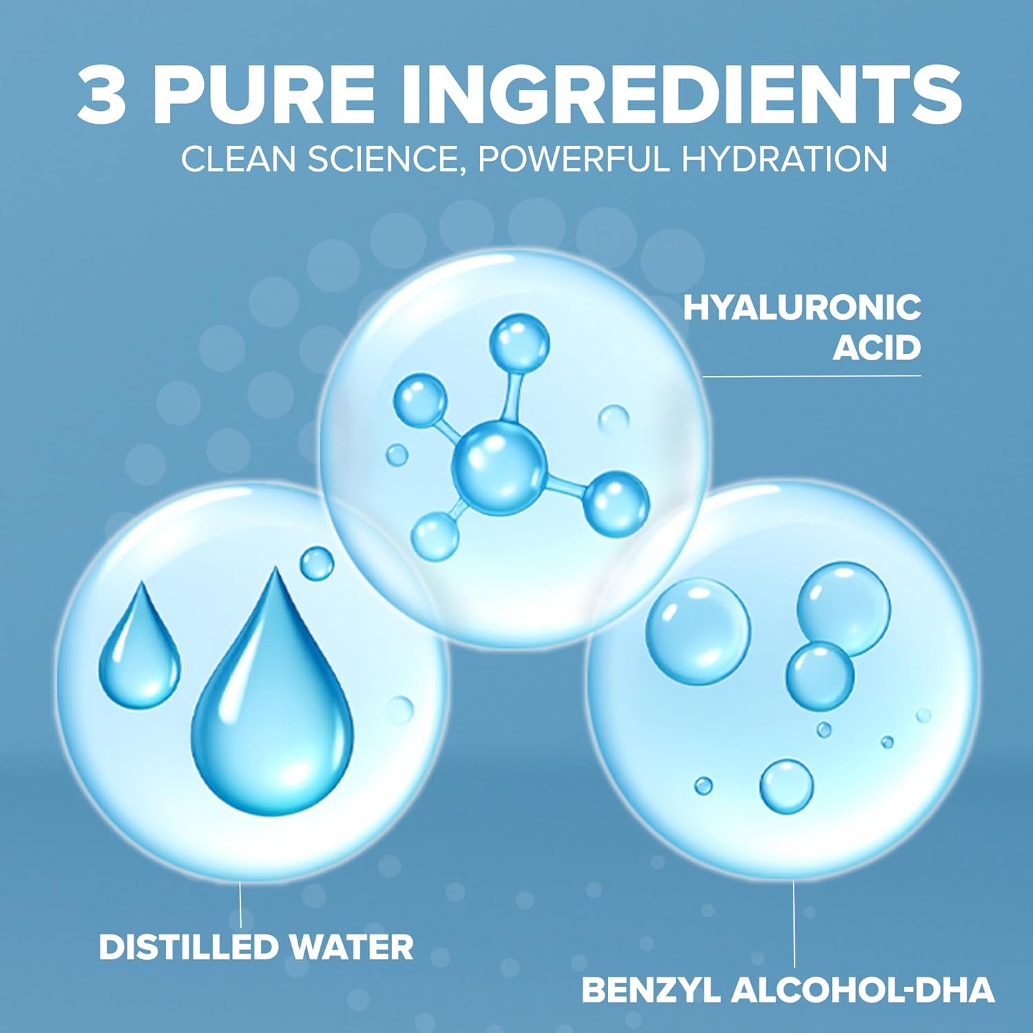 Hyaluronic acid serum for skin, 100% pure, anti-aging, intense hydration, non-greasy, paraben-free, 2oz